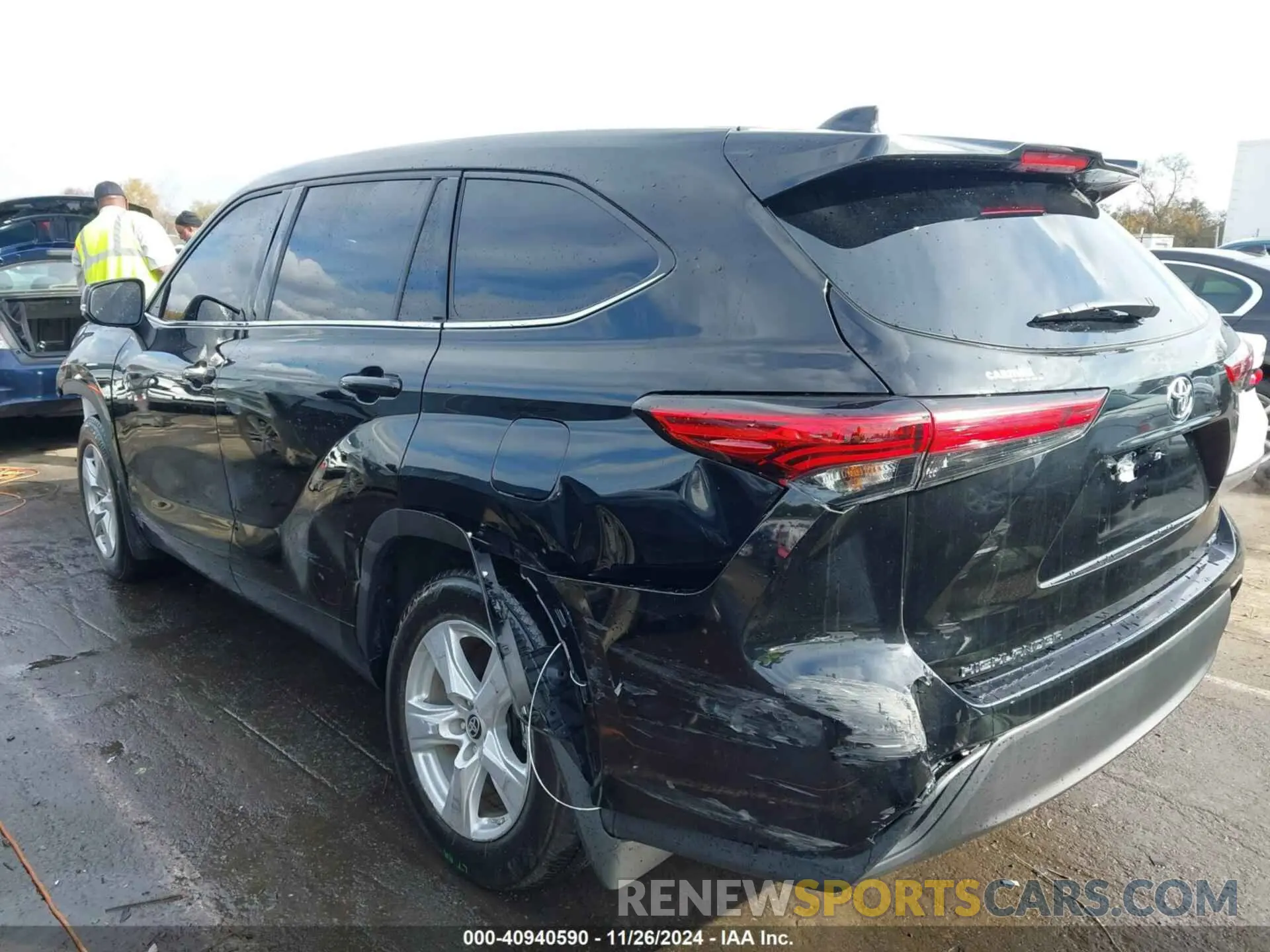 3 fotografías del automóvil dañado 5TDCZRBH6LS055967 TOYOTA HIGHLANDER 2020