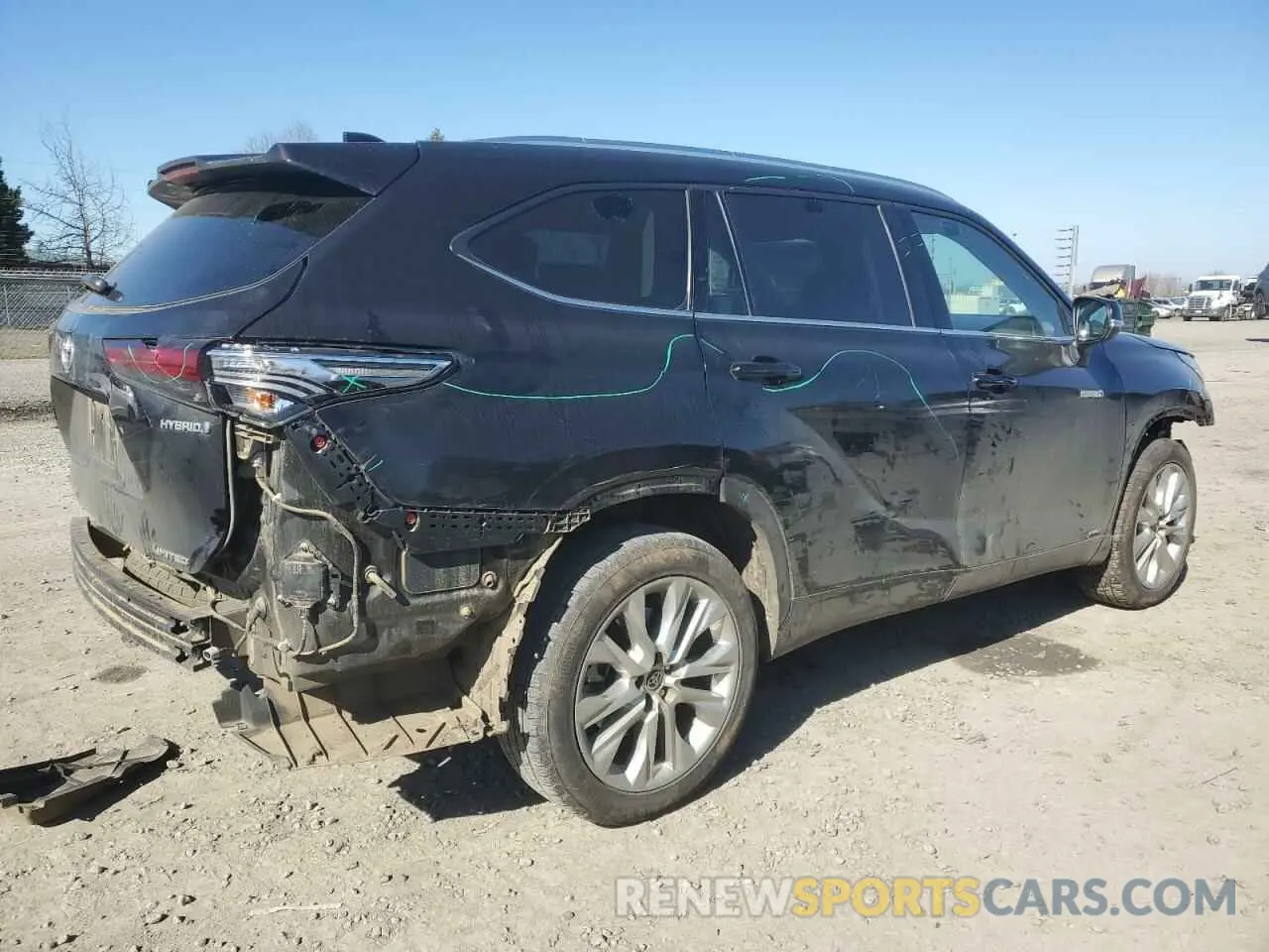 3 fotografías del automóvil dañado 5TDDBRCH5LS005360 TOYOTA HIGHLANDER 2020