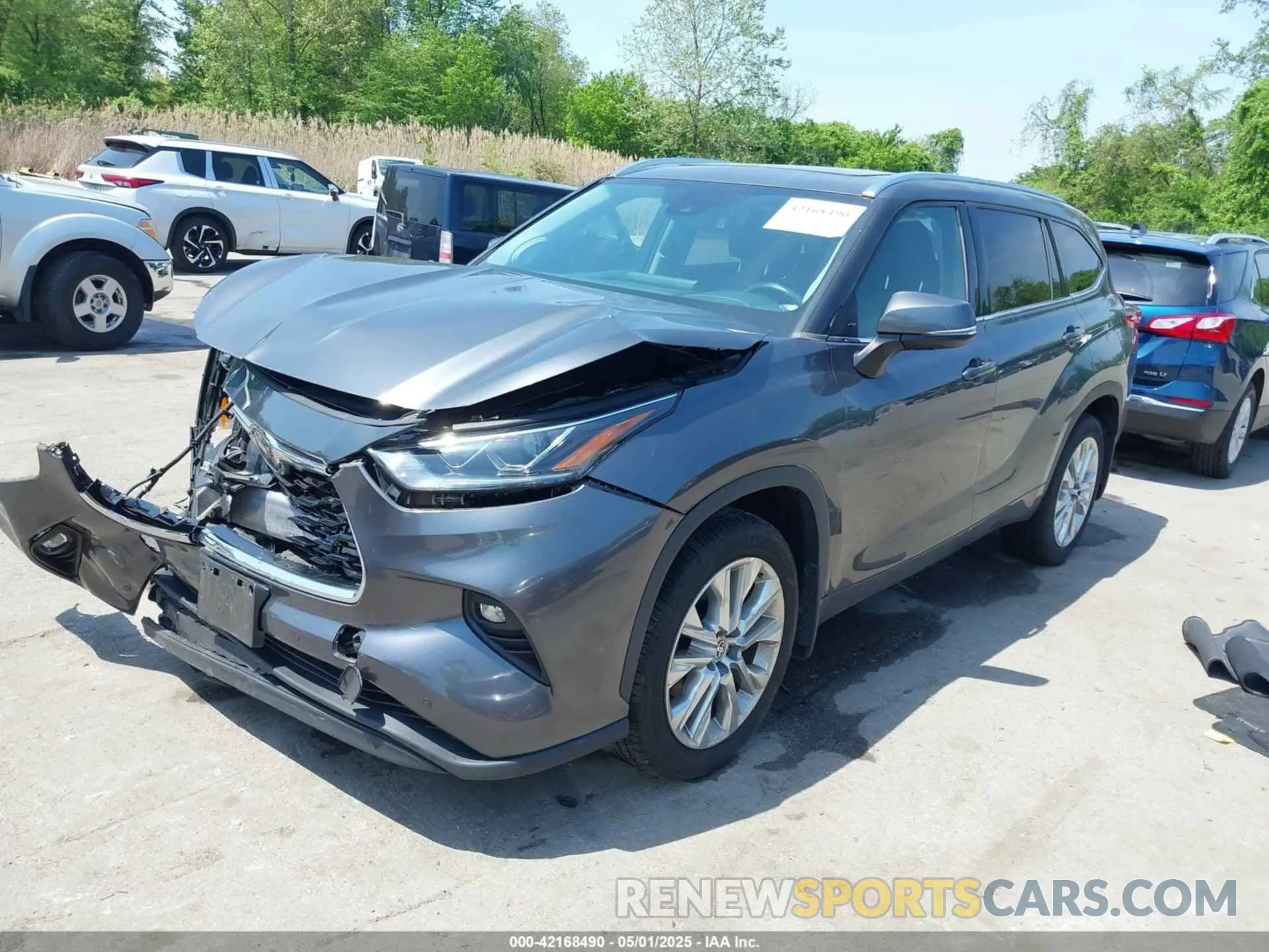 2 fotografías del automóvil dañado 5TDDZRBH0LS012651 TOYOTA HIGHLANDER 2020