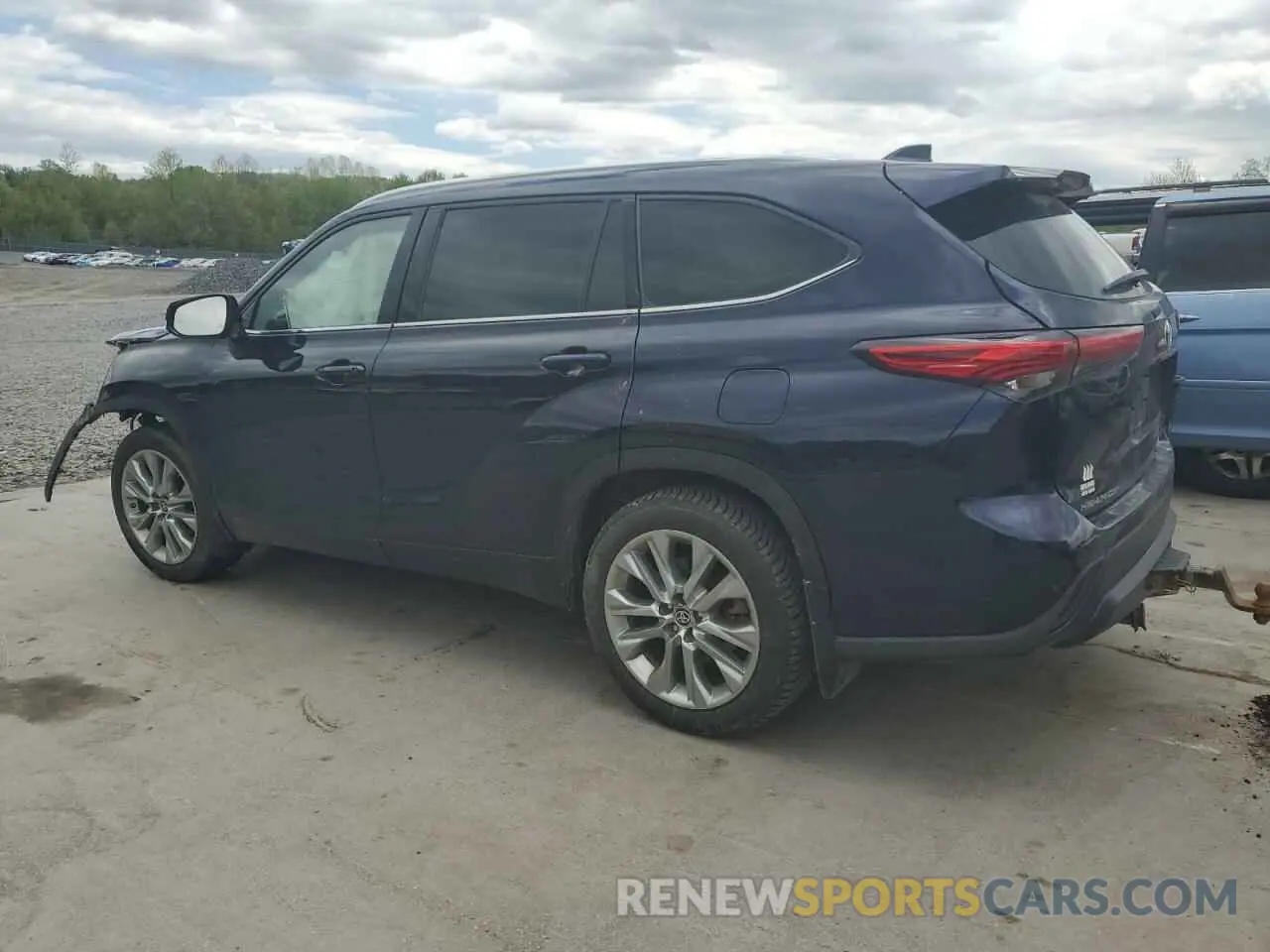 2 fotografías del automóvil dañado 5TDDZRBH0LS024606 TOYOTA HIGHLANDER 2020