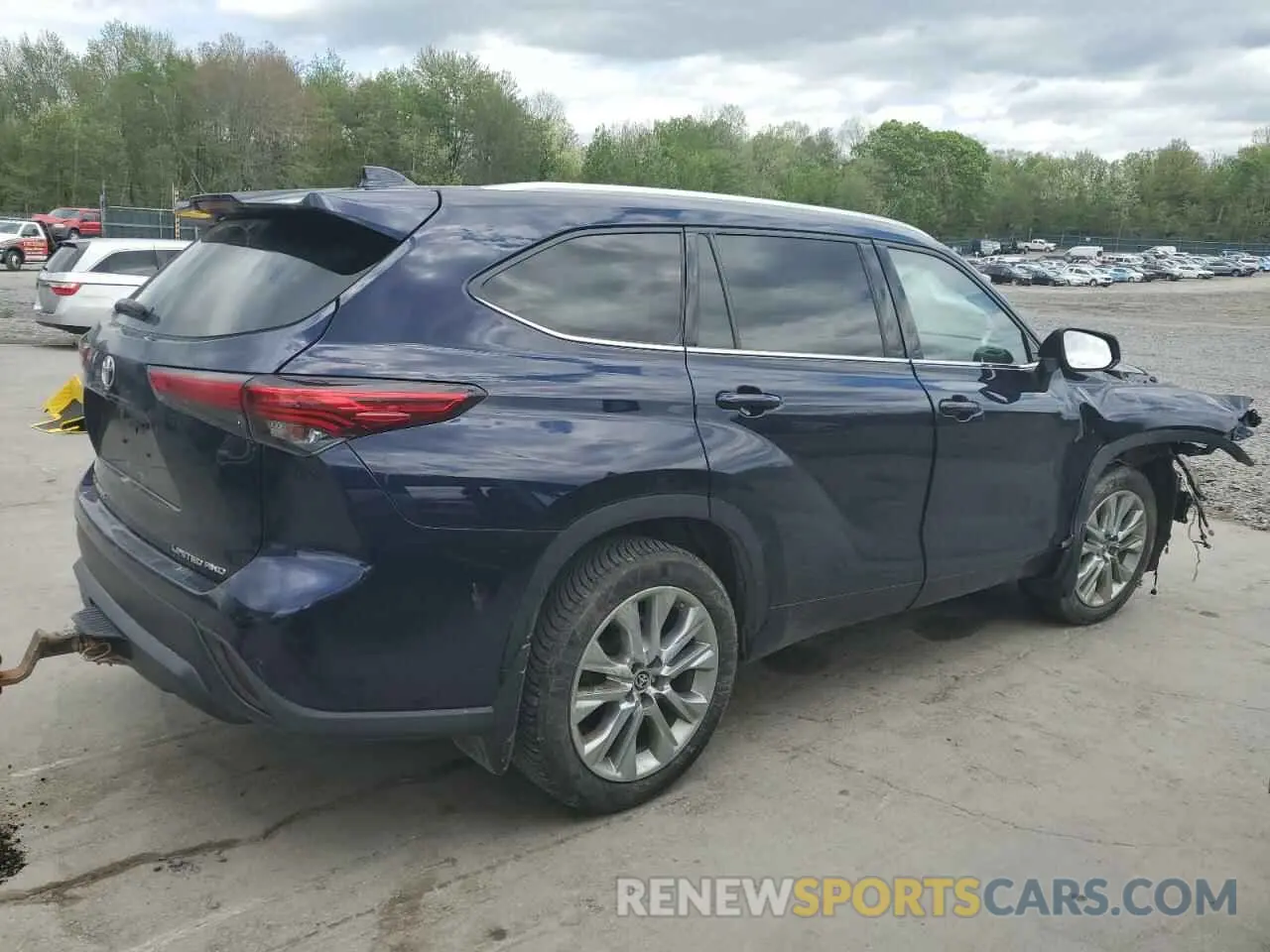 3 fotografías del automóvil dañado 5TDDZRBH0LS024606 TOYOTA HIGHLANDER 2020