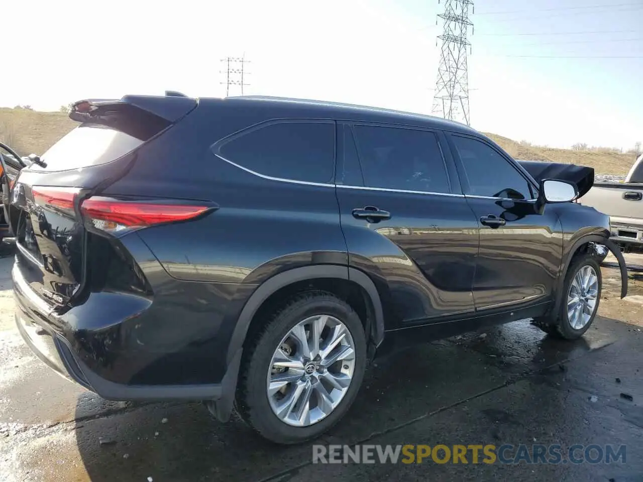 3 fotografías del automóvil dañado 5TDDZRBH1LS055833 TOYOTA HIGHLANDER 2020