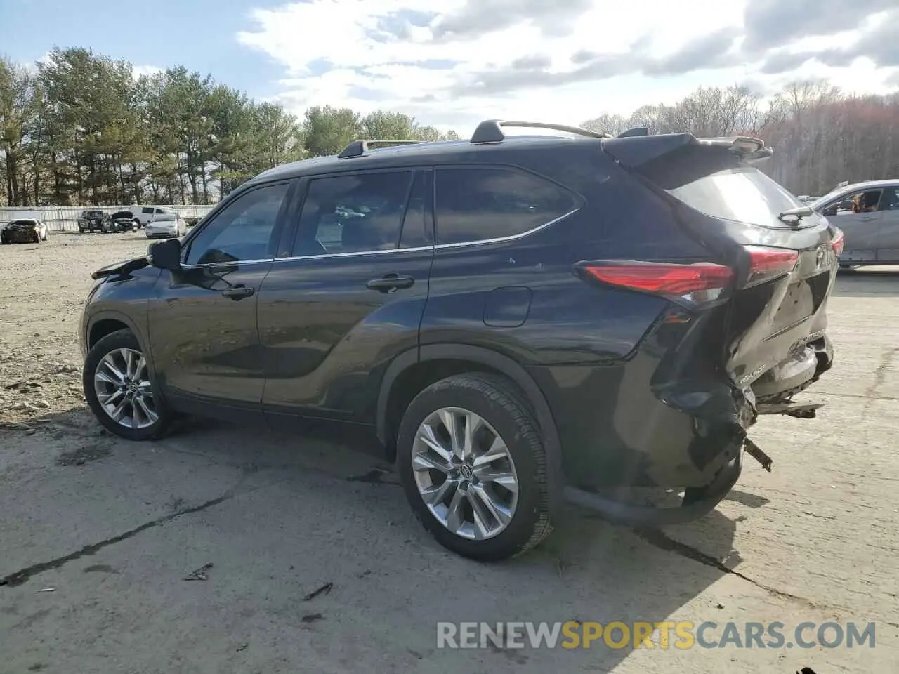 2 fotografías del automóvil dañado 5TDDZRBH4LS004634 TOYOTA HIGHLANDER 2020