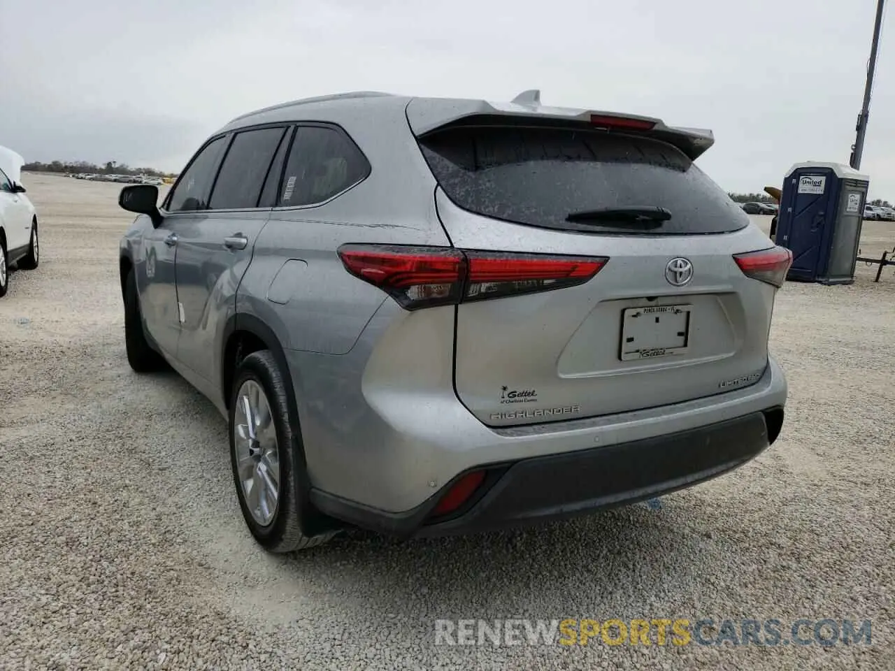 3 fotografías del automóvil dañado 5TDDZRBH4LS021143 TOYOTA HIGHLANDER 2020