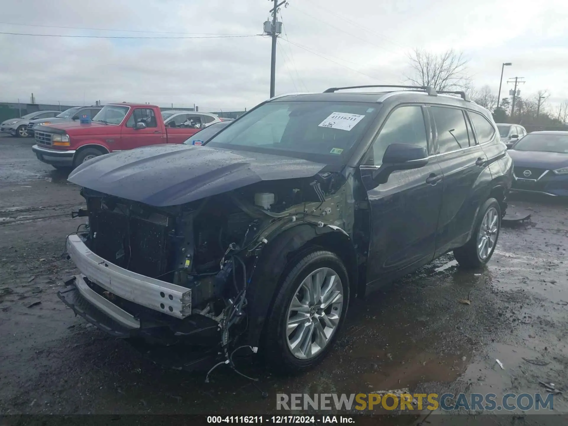 2 fotografías del automóvil dañado 5TDDZRBH5LS030417 TOYOTA HIGHLANDER 2020
