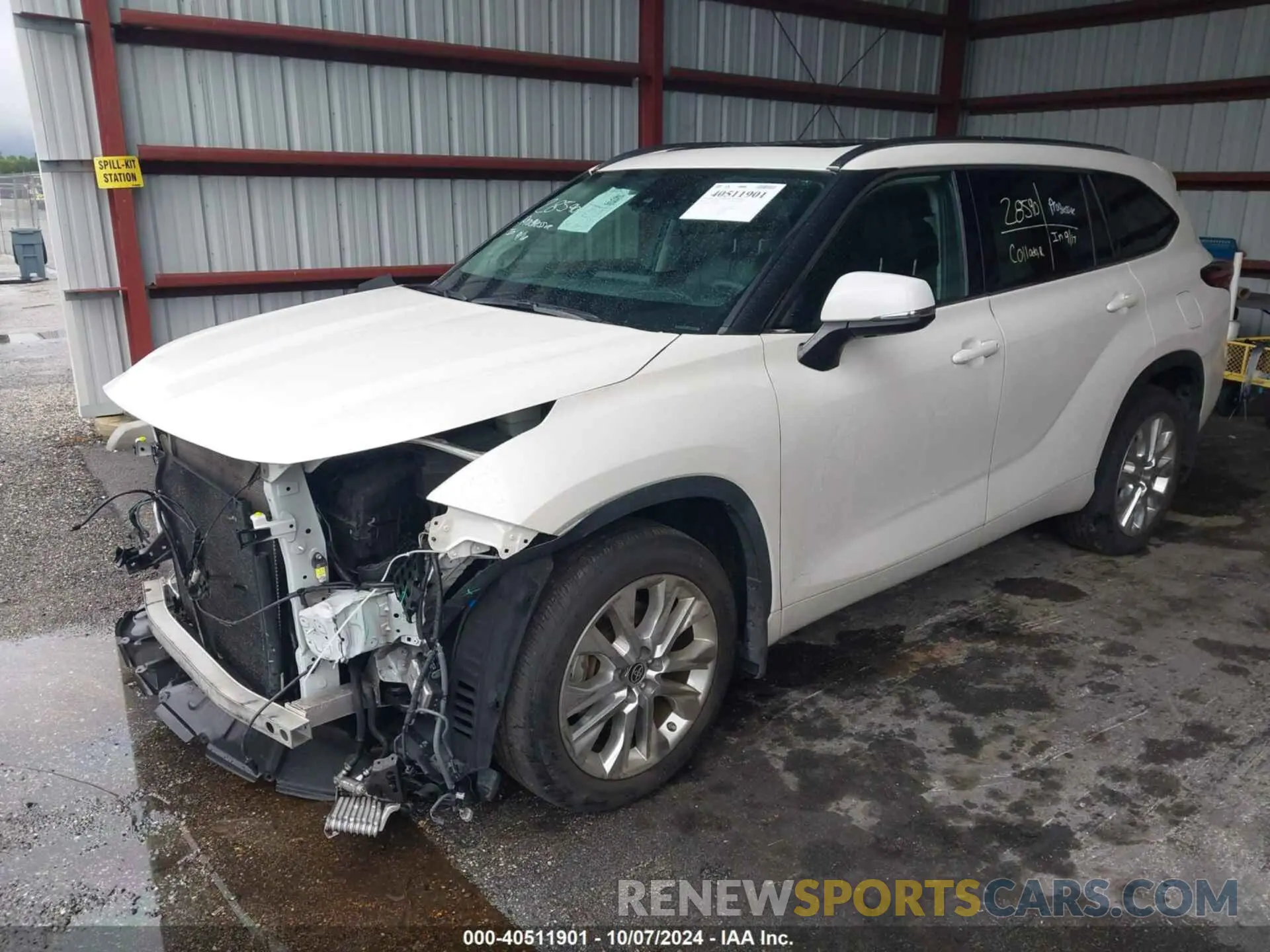 2 fotografías del automóvil dañado 5TDDZRBH6LS026988 TOYOTA HIGHLANDER 2020