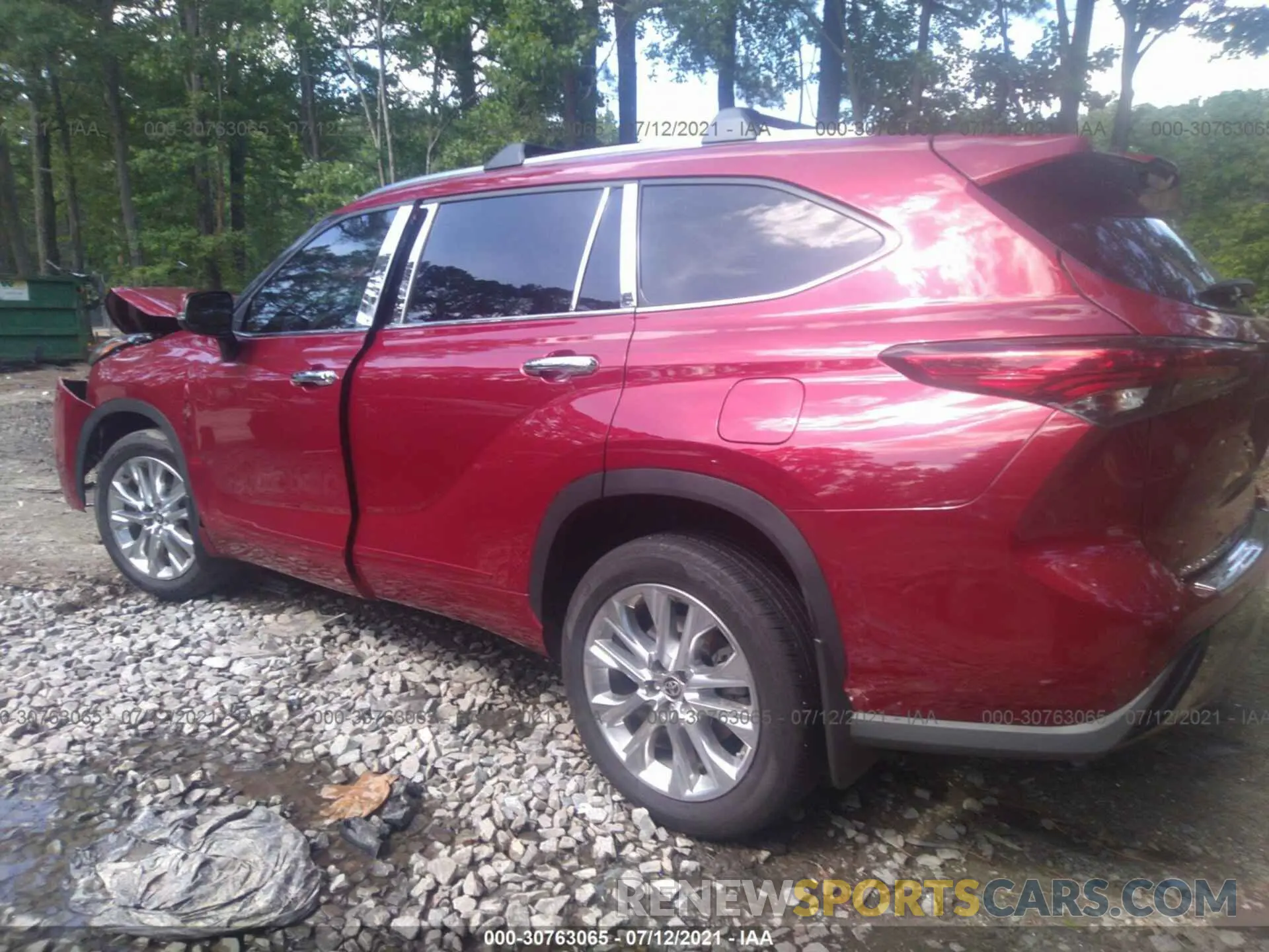 3 fotografías del automóvil dañado 5TDDZRBH7LS025915 TOYOTA HIGHLANDER 2020