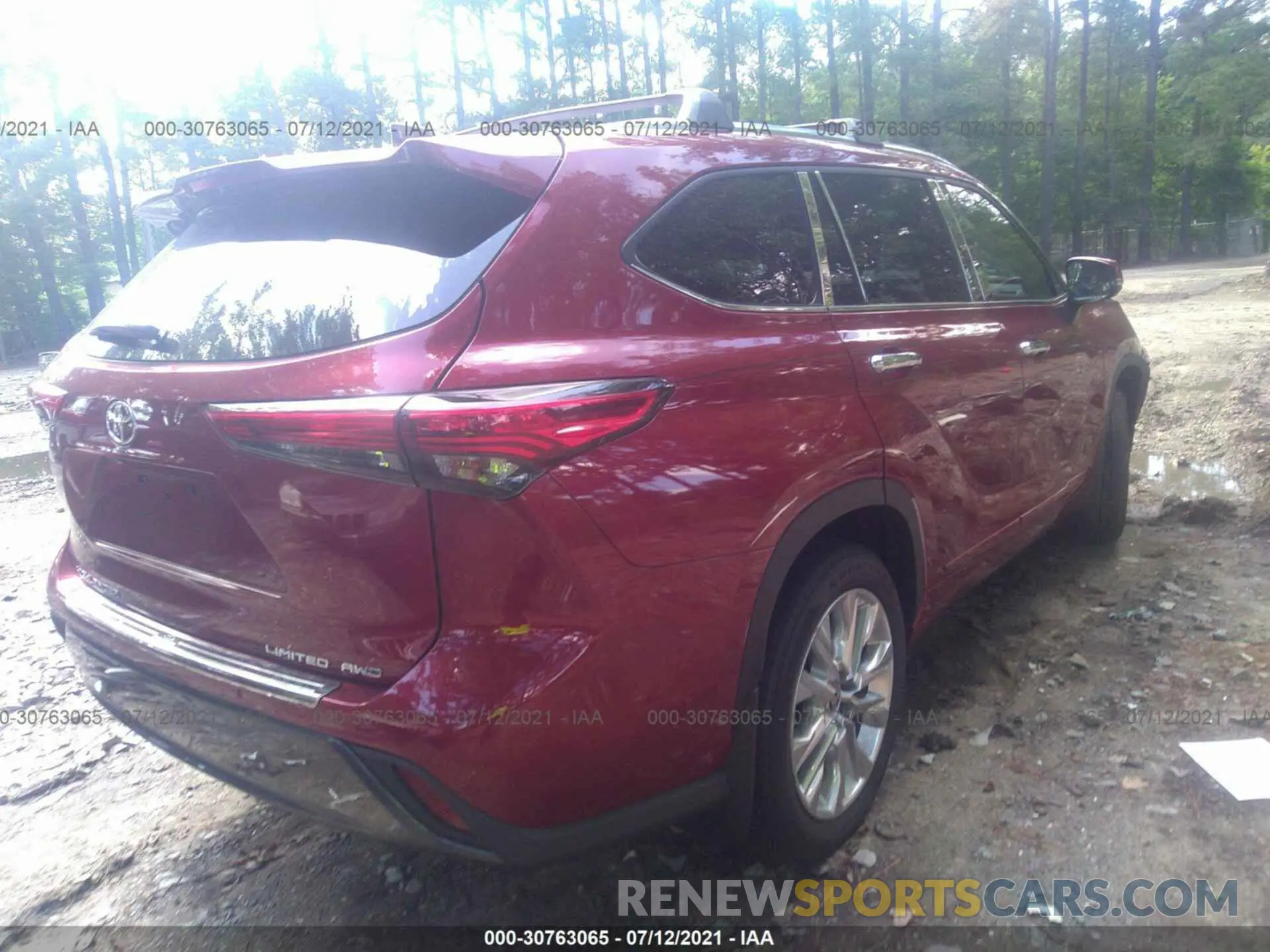 4 fotografías del automóvil dañado 5TDDZRBH7LS025915 TOYOTA HIGHLANDER 2020