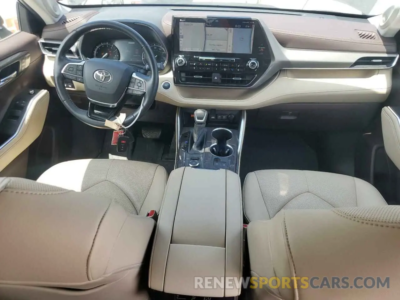 8 fotografías del automóvil dañado 5TDDZRBH8LS004782 TOYOTA HIGHLANDER 2020