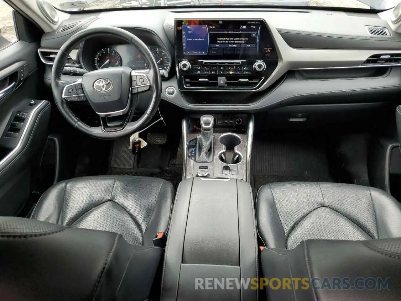 8 fotografías del automóvil dañado 5TDDZRBHXLS030378 TOYOTA HIGHLANDER 2020