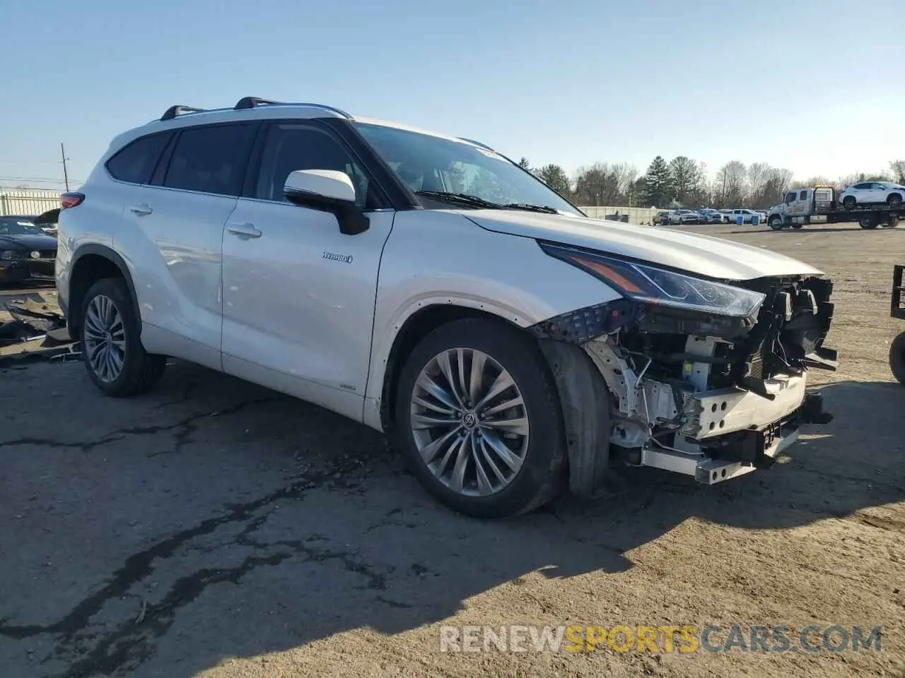 4 fotografías del automóvil dañado 5TDEBRCH4LS010490 TOYOTA HIGHLANDER 2020