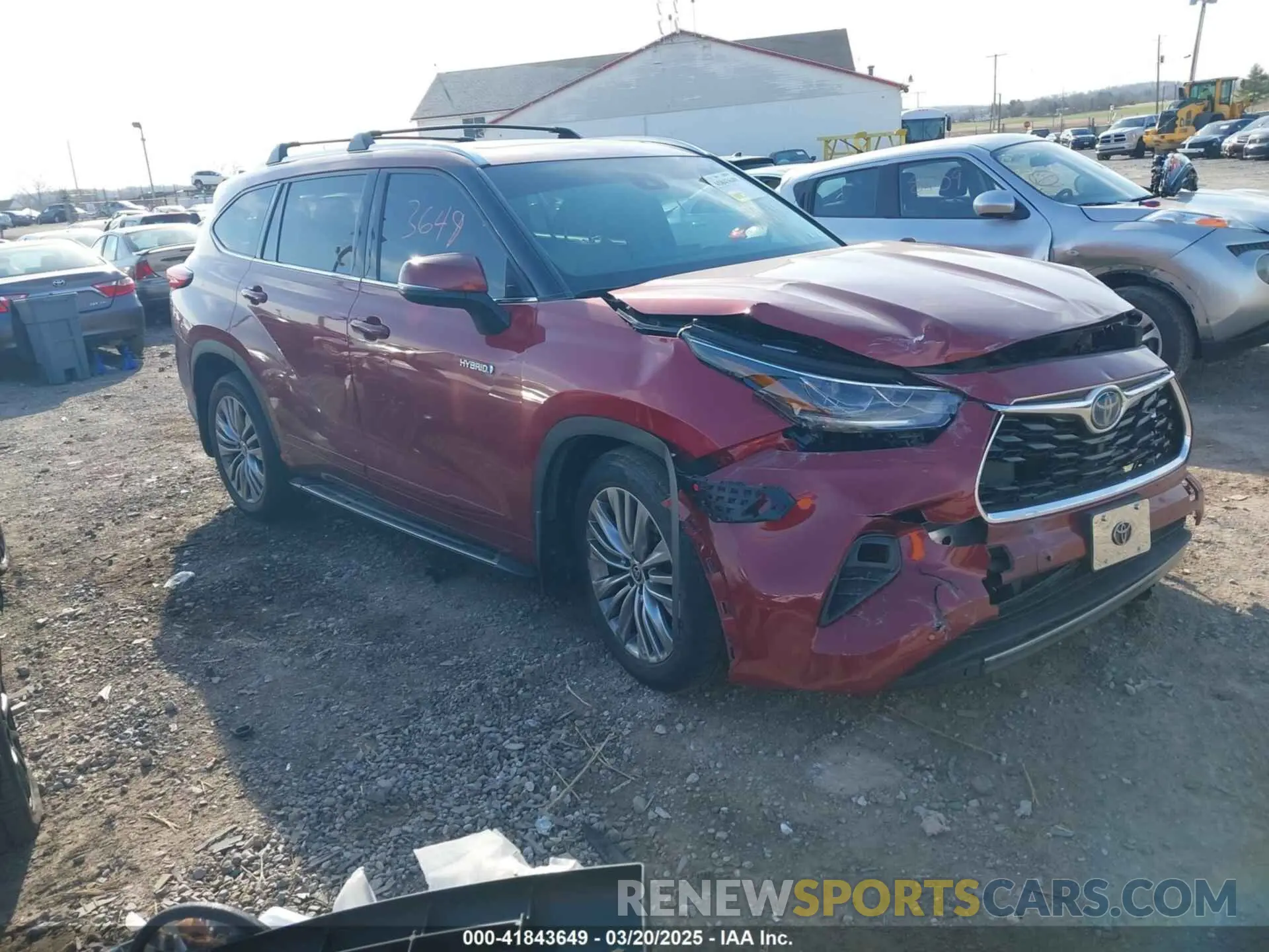 1 fotografías del automóvil dañado 5TDEBRCH8LS005843 TOYOTA HIGHLANDER 2020