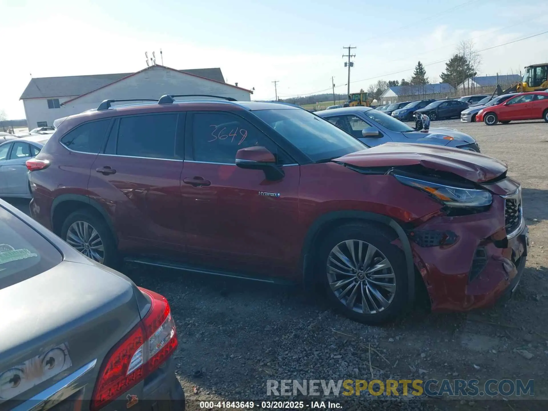 12 fotografías del automóvil dañado 5TDEBRCH8LS005843 TOYOTA HIGHLANDER 2020