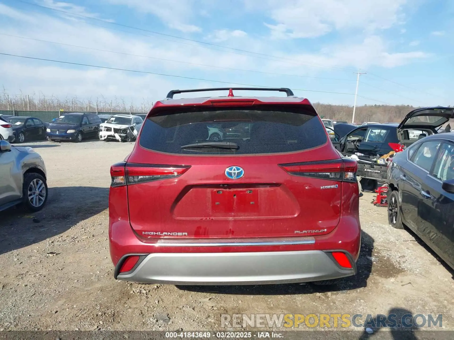 15 fotografías del automóvil dañado 5TDEBRCH8LS005843 TOYOTA HIGHLANDER 2020