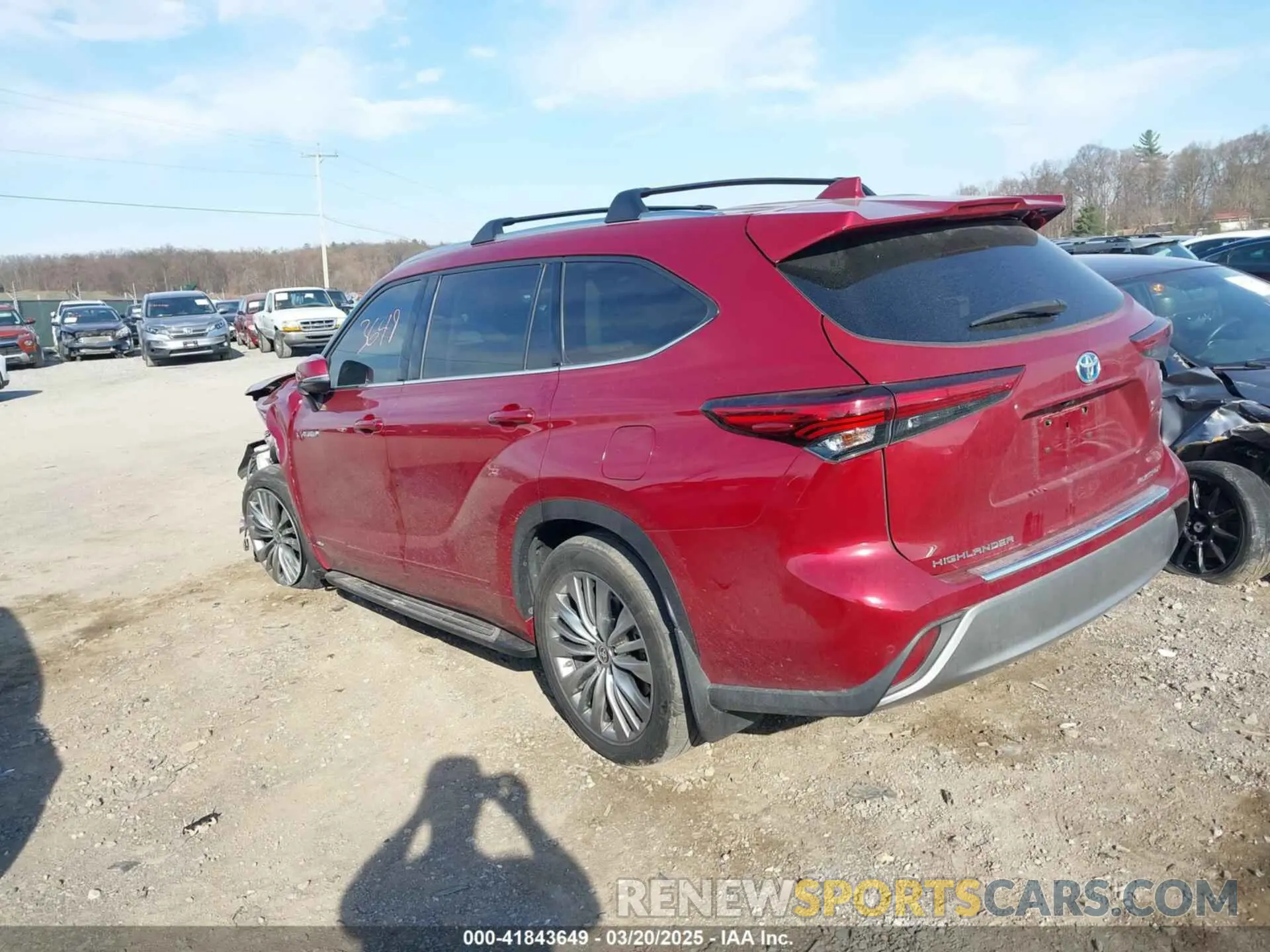 3 fotografías del automóvil dañado 5TDEBRCH8LS005843 TOYOTA HIGHLANDER 2020