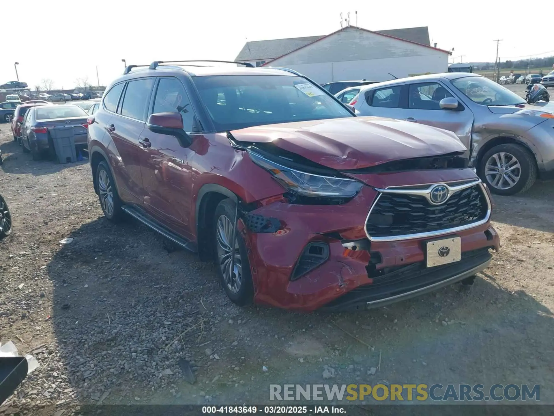 6 fotografías del automóvil dañado 5TDEBRCH8LS005843 TOYOTA HIGHLANDER 2020