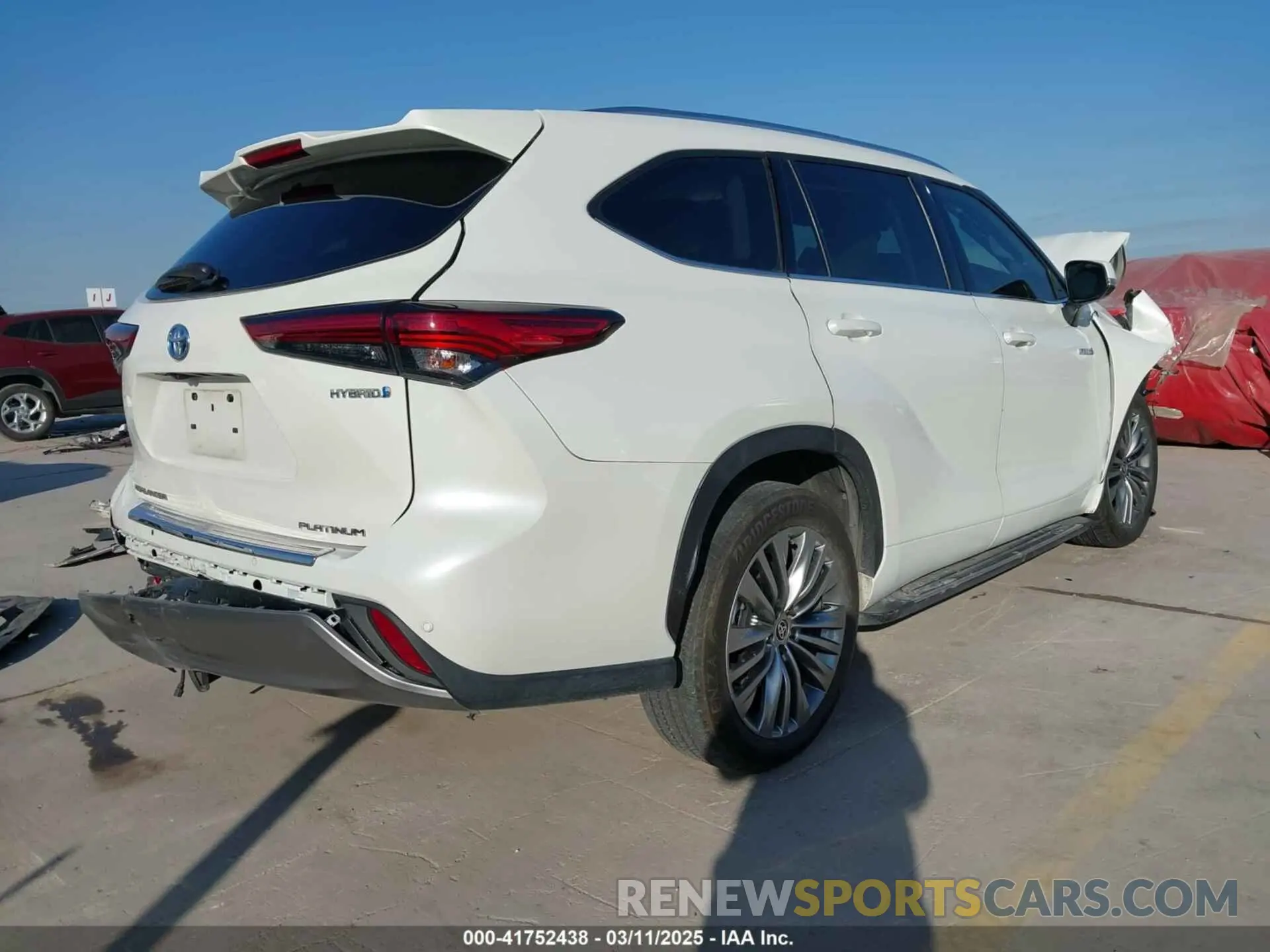 4 fotografías del automóvil dañado 5TDFARAH3LS004075 TOYOTA HIGHLANDER 2020