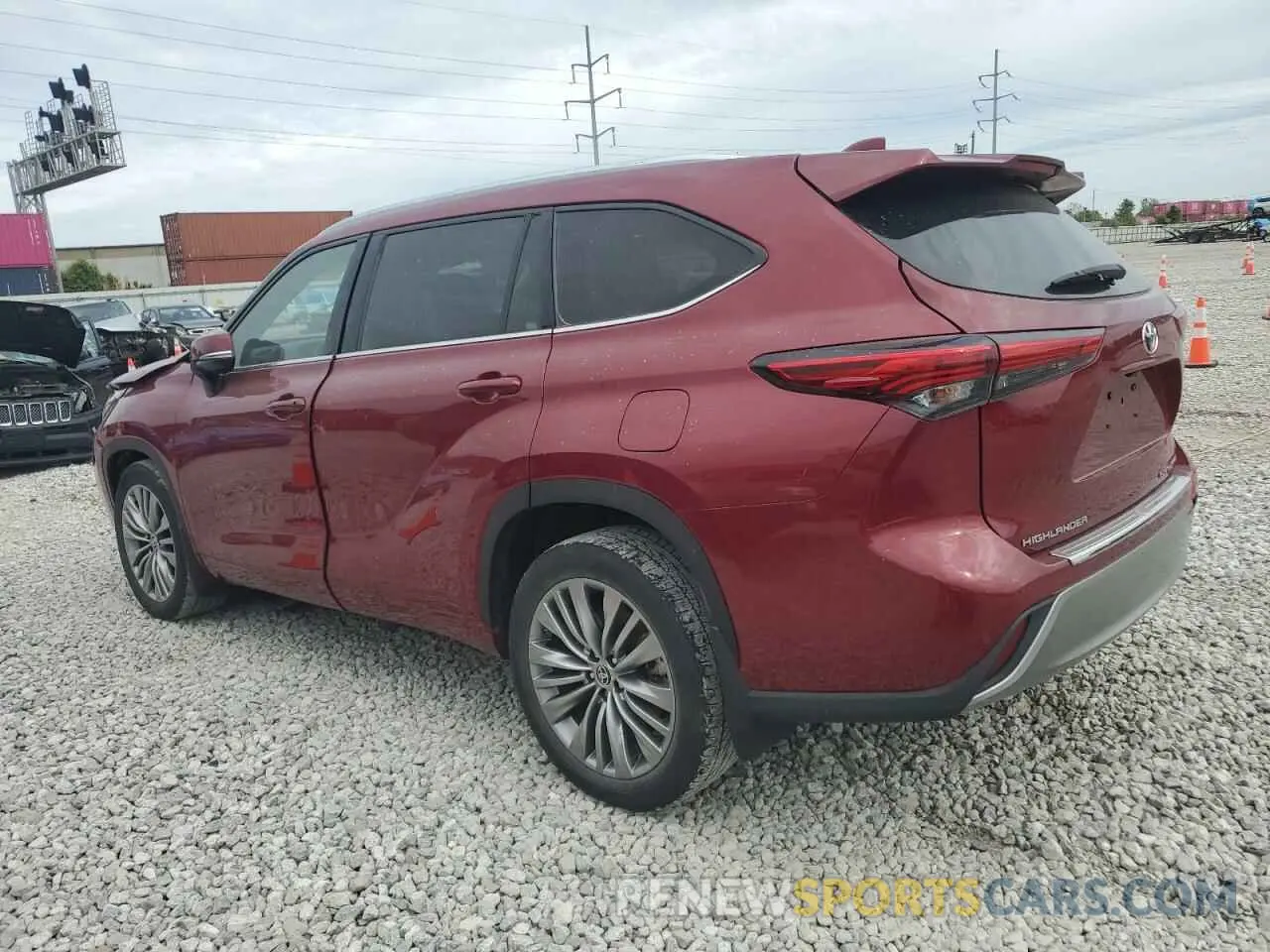 2 fotografías del automóvil dañado 5TDFZRBH5LS022424 TOYOTA HIGHLANDER 2020