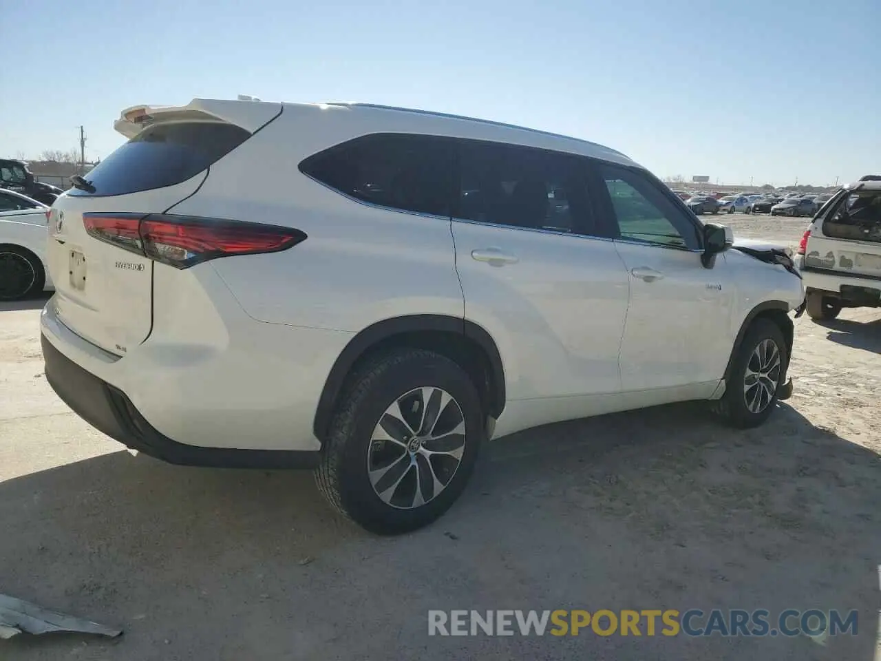 3 fotografías del automóvil dañado 5TDGARAH4LS501673 TOYOTA HIGHLANDER 2020