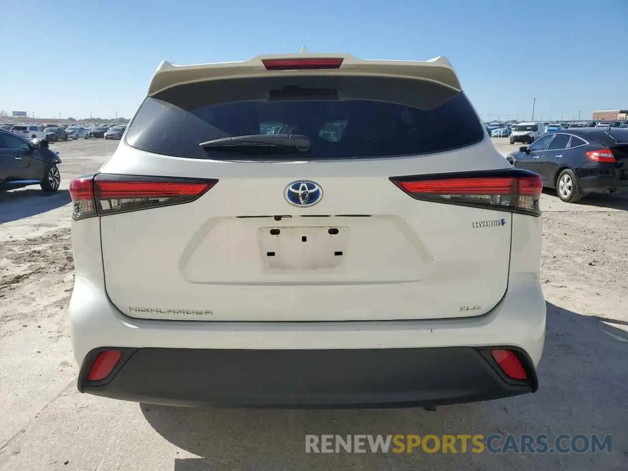 6 fotografías del automóvil dañado 5TDGARAH4LS501673 TOYOTA HIGHLANDER 2020
