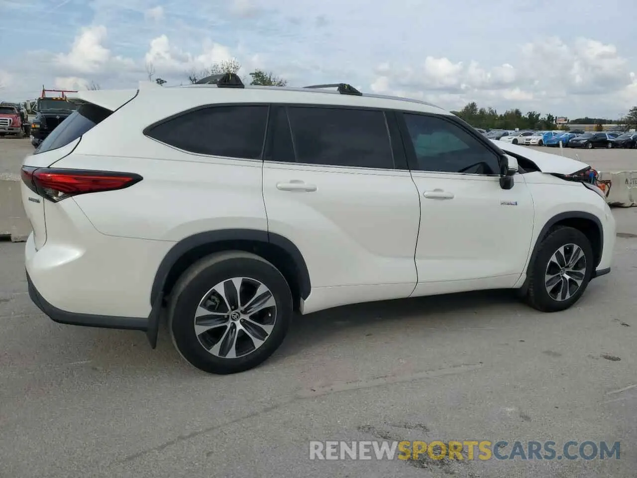 3 fotografías del automóvil dañado 5TDGARAH5LS502282 TOYOTA HIGHLANDER 2020