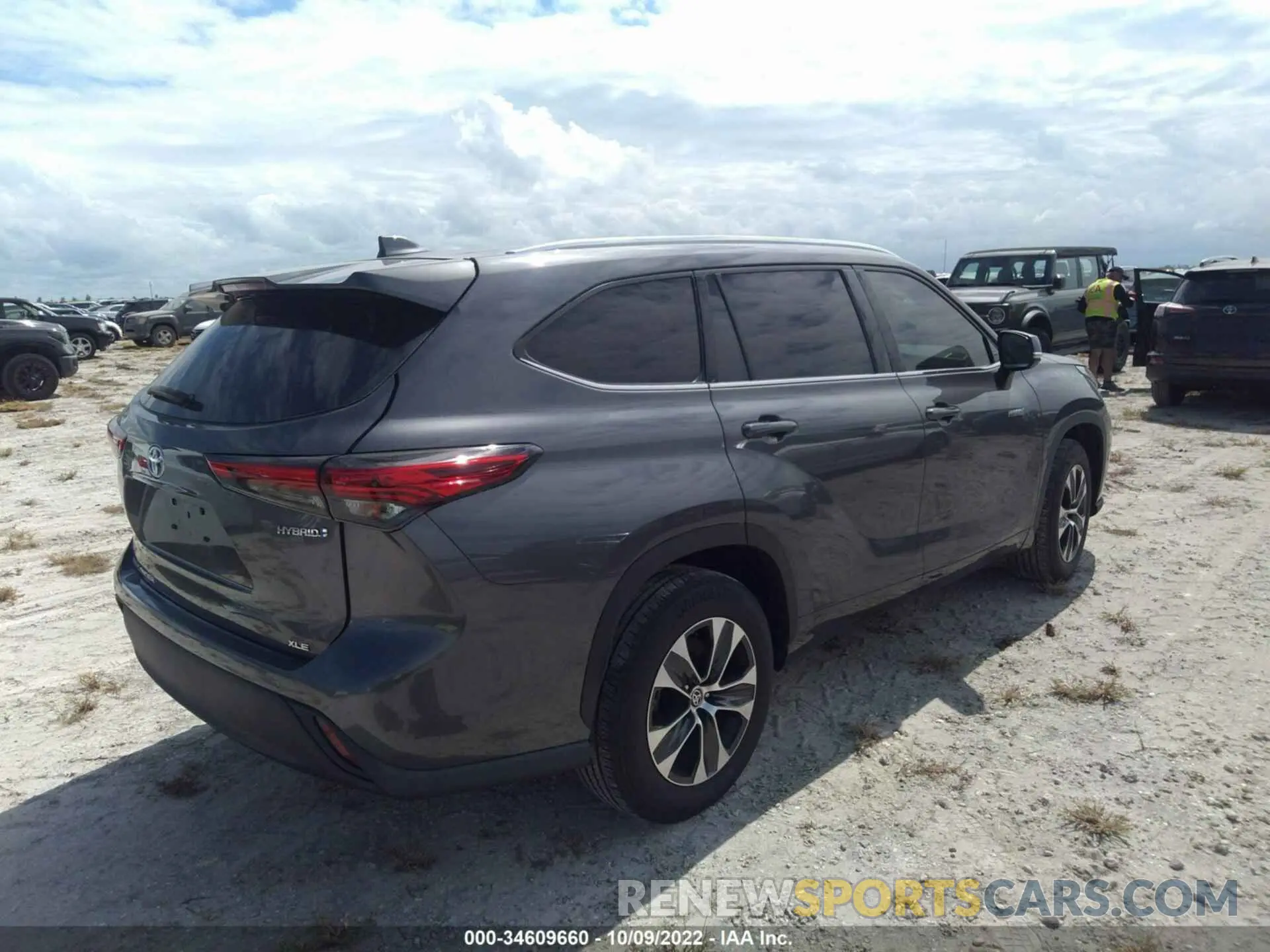 4 fotografías del automóvil dañado 5TDGARAH5LS502864 TOYOTA HIGHLANDER 2020