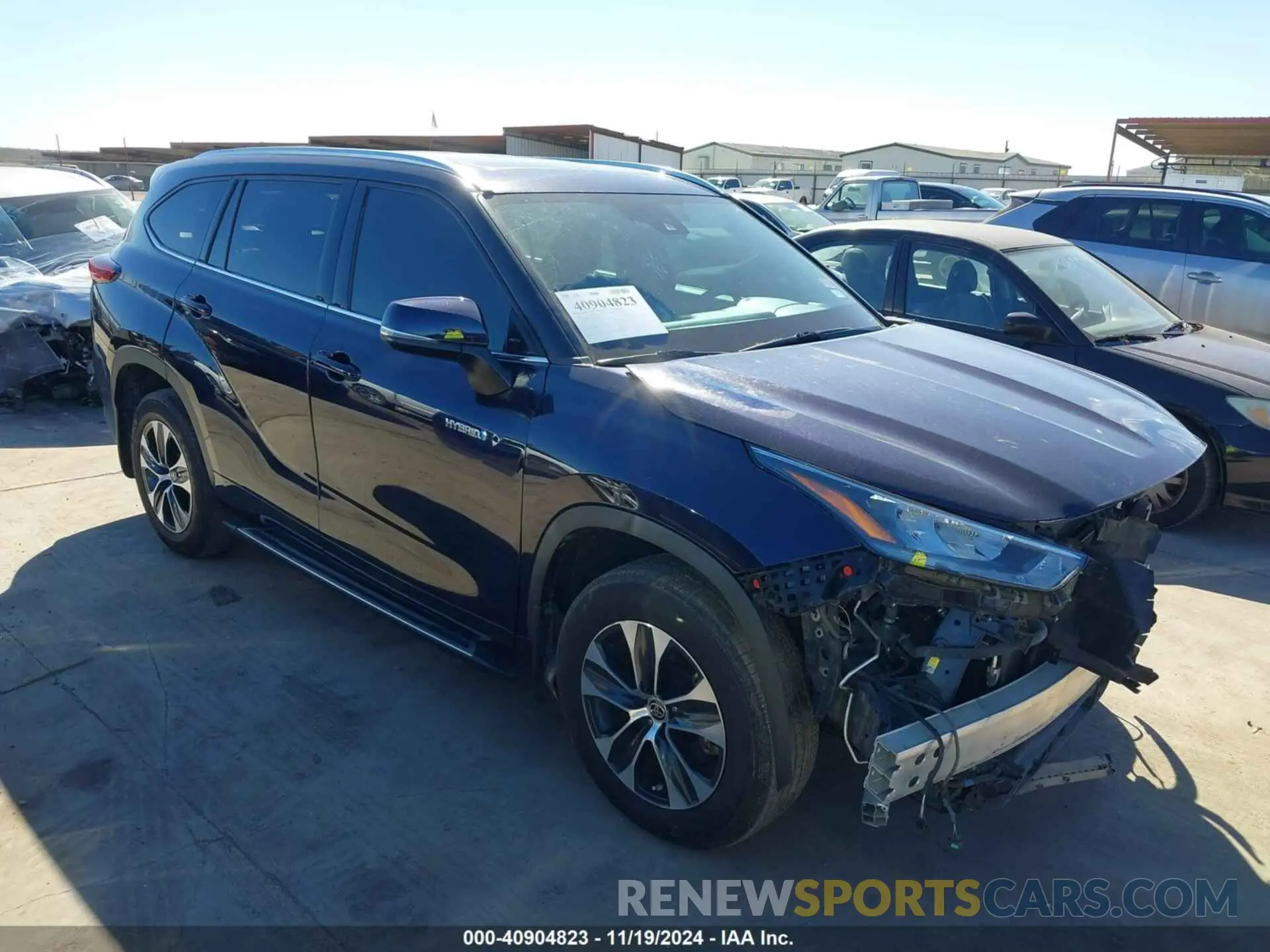 1 fotografías del automóvil dañado 5TDGARAH9LS502835 TOYOTA HIGHLANDER 2020