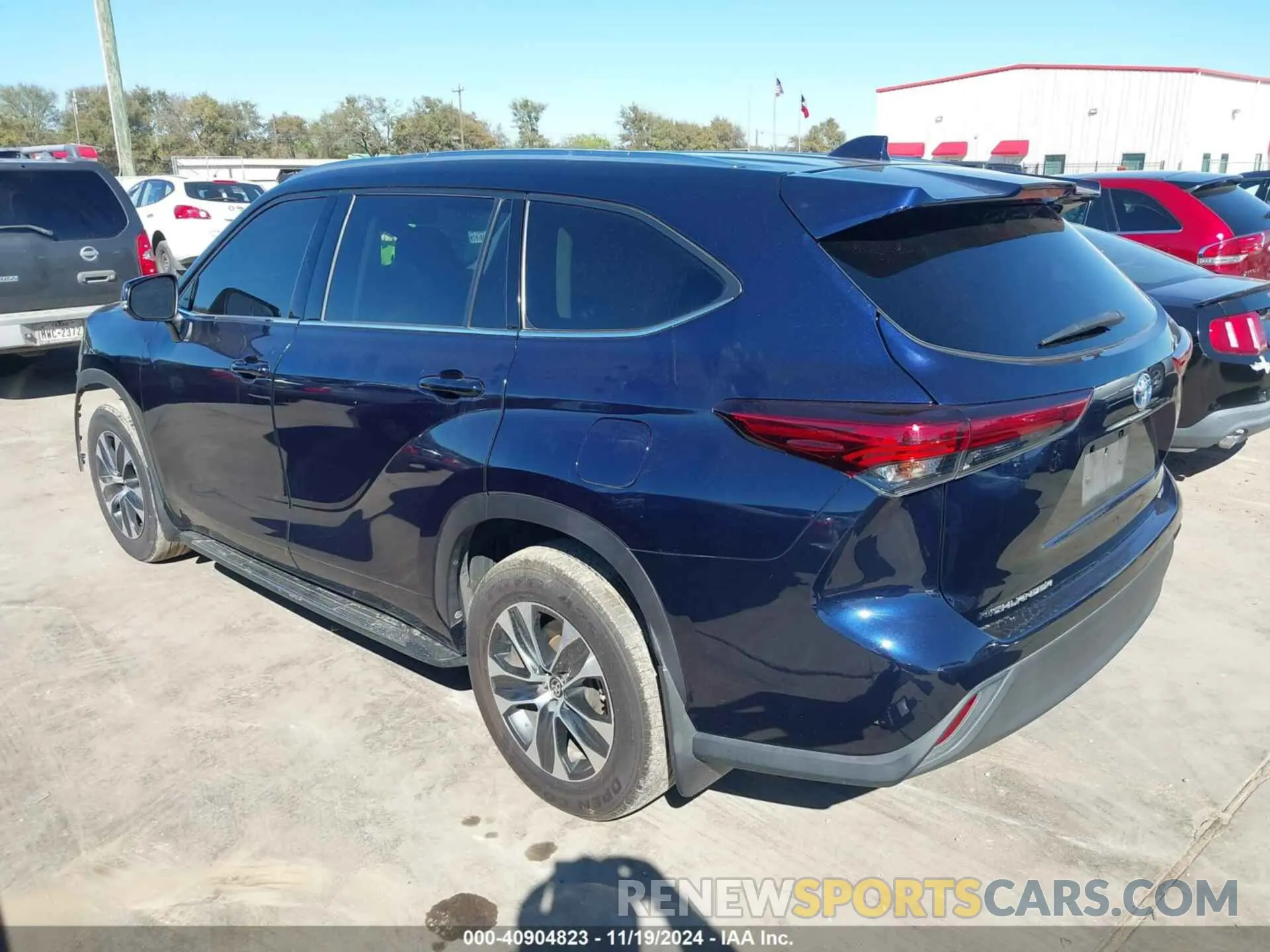 3 fotografías del automóvil dañado 5TDGARAH9LS502835 TOYOTA HIGHLANDER 2020
