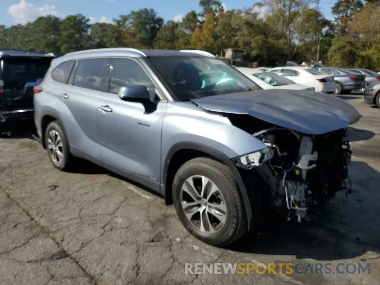 4 fotografías del automóvil dañado 5TDGBRCH2LS009279 TOYOTA HIGHLANDER 2020