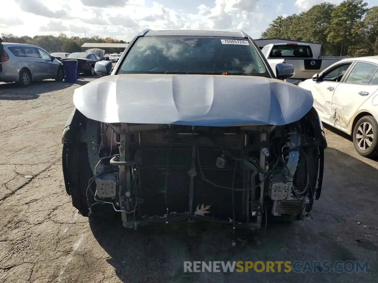 5 fotografías del automóvil dañado 5TDGBRCH2LS009279 TOYOTA HIGHLANDER 2020