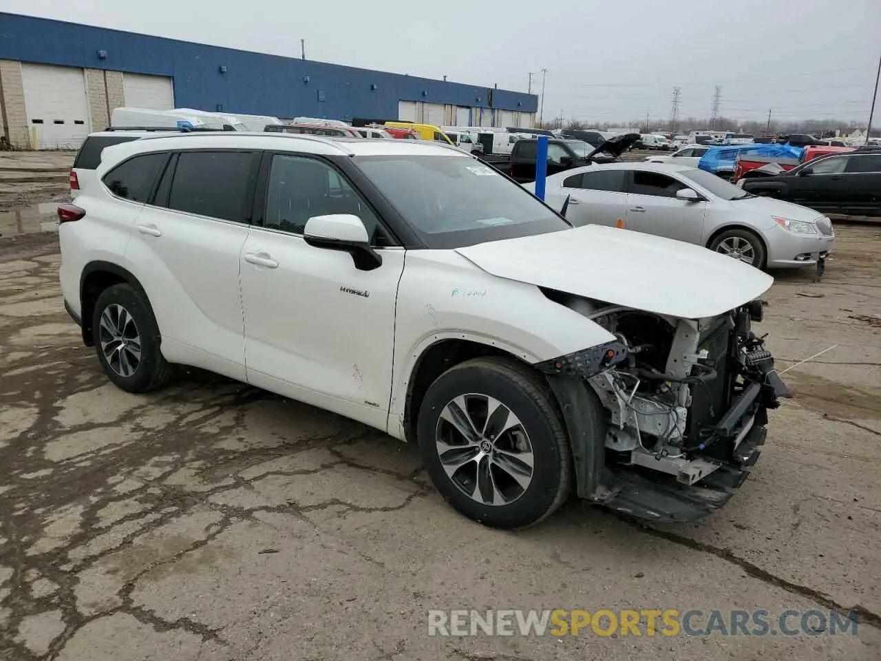 4 fotografías del automóvil dañado 5TDGBRCH3LS510956 TOYOTA HIGHLANDER 2020
