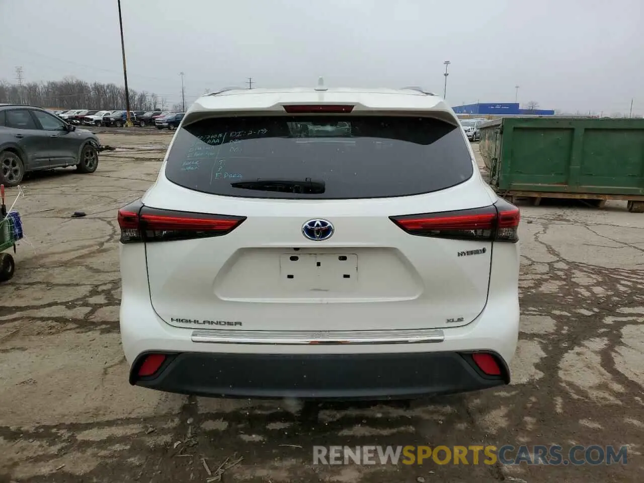 6 fotografías del automóvil dañado 5TDGBRCH3LS510956 TOYOTA HIGHLANDER 2020