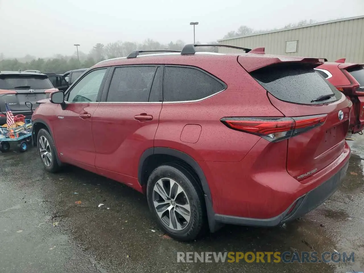 2 fotografías del automóvil dañado 5TDGBRCH5LS504155 TOYOTA HIGHLANDER 2020