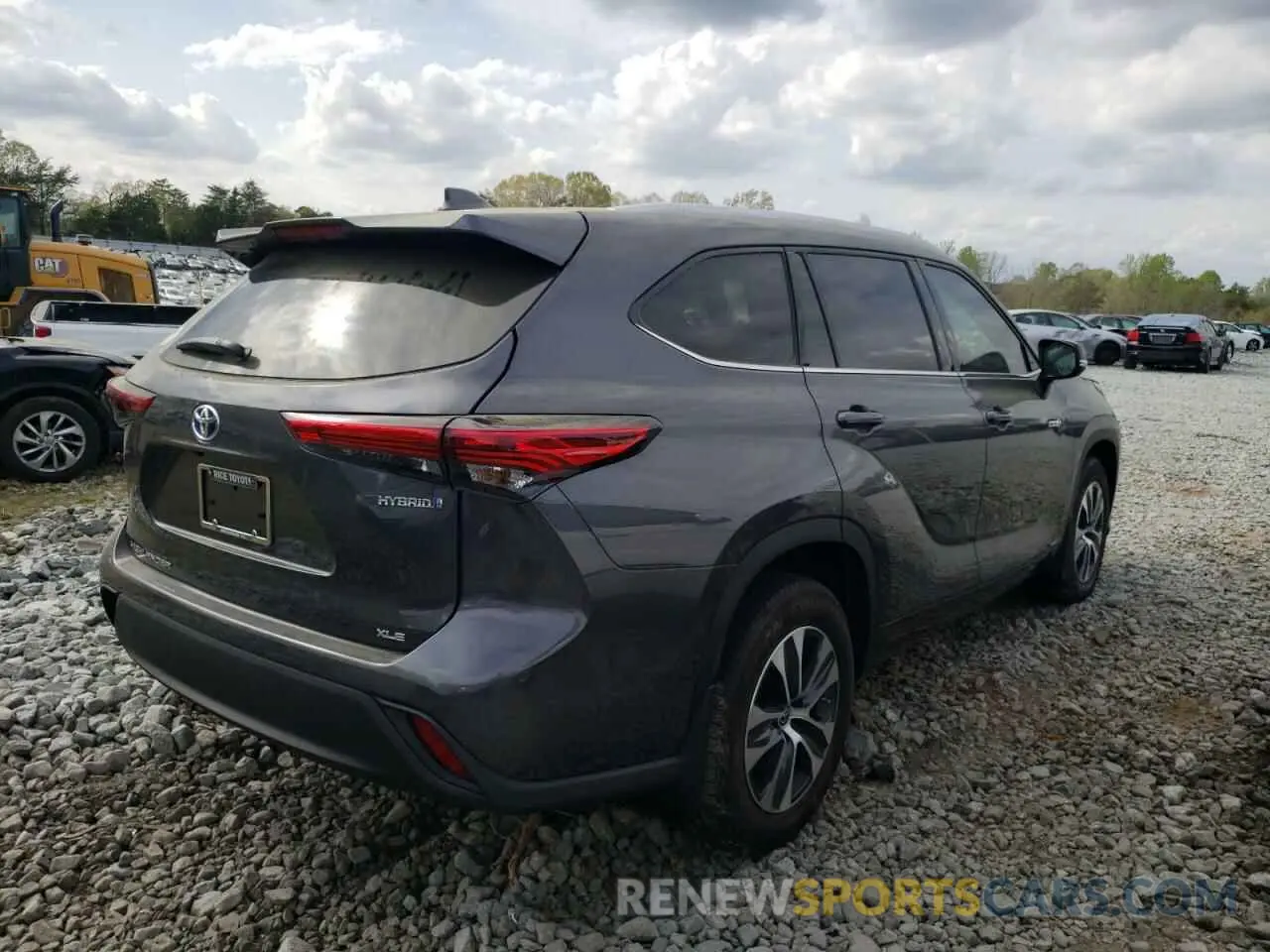 4 fotografías del automóvil dañado 5TDGBRCH5LS512871 TOYOTA HIGHLANDER 2020