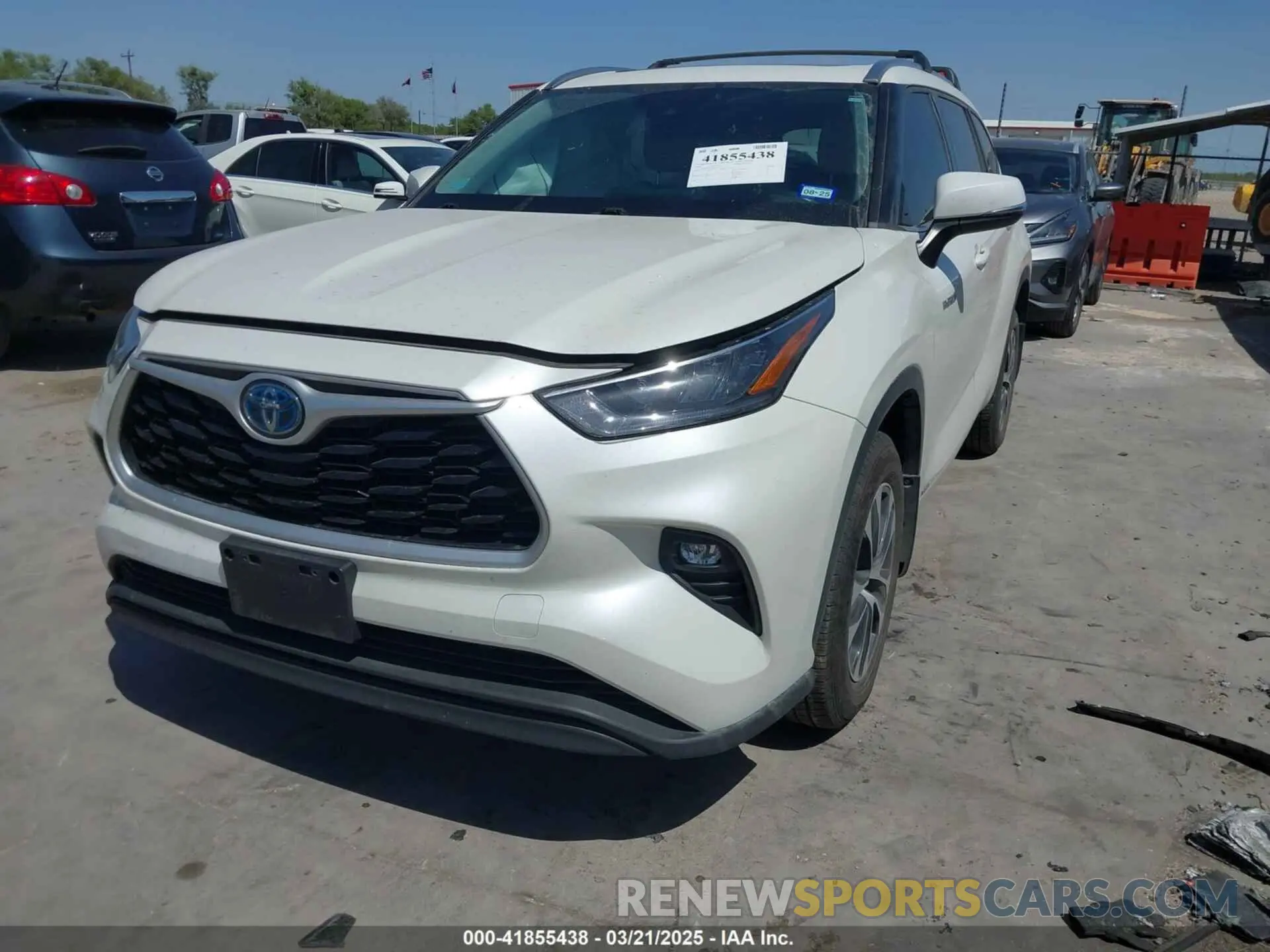 2 fotografías del automóvil dañado 5TDGBRCH6LS504570 TOYOTA HIGHLANDER 2020