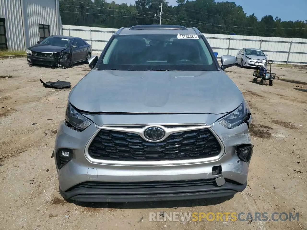5 fotografías del automóvil dañado 5TDGZRAH0LS503185 TOYOTA HIGHLANDER 2020