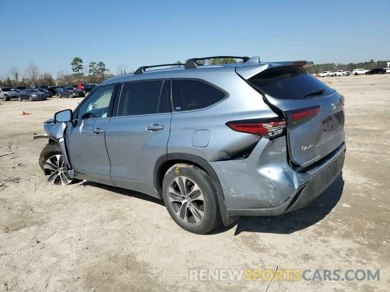 2 fotografías del automóvil dañado 5TDGZRAH1LS023866 TOYOTA HIGHLANDER 2020