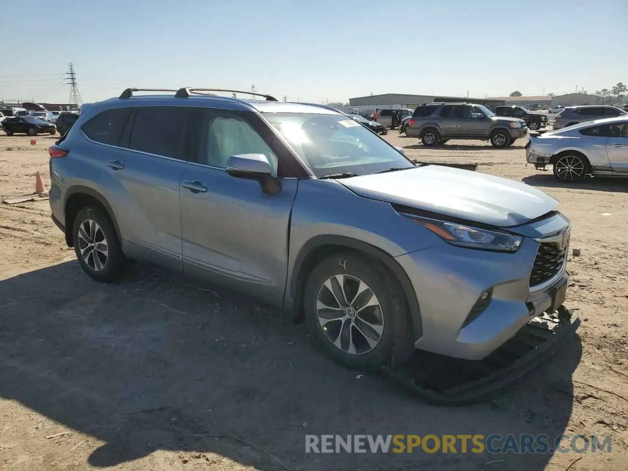 4 fotografías del automóvil dañado 5TDGZRAH1LS023866 TOYOTA HIGHLANDER 2020