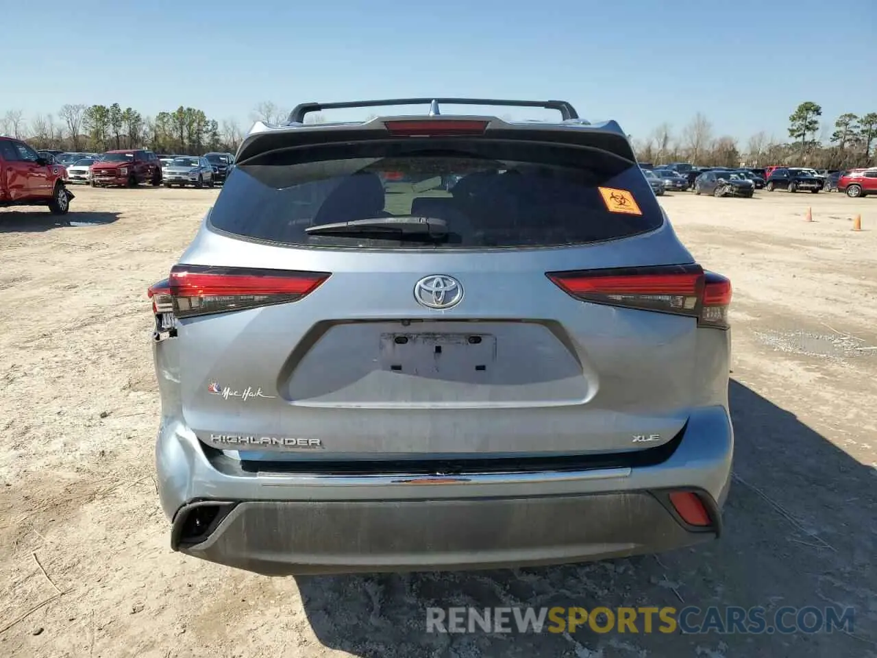6 fotografías del automóvil dañado 5TDGZRAH1LS023866 TOYOTA HIGHLANDER 2020