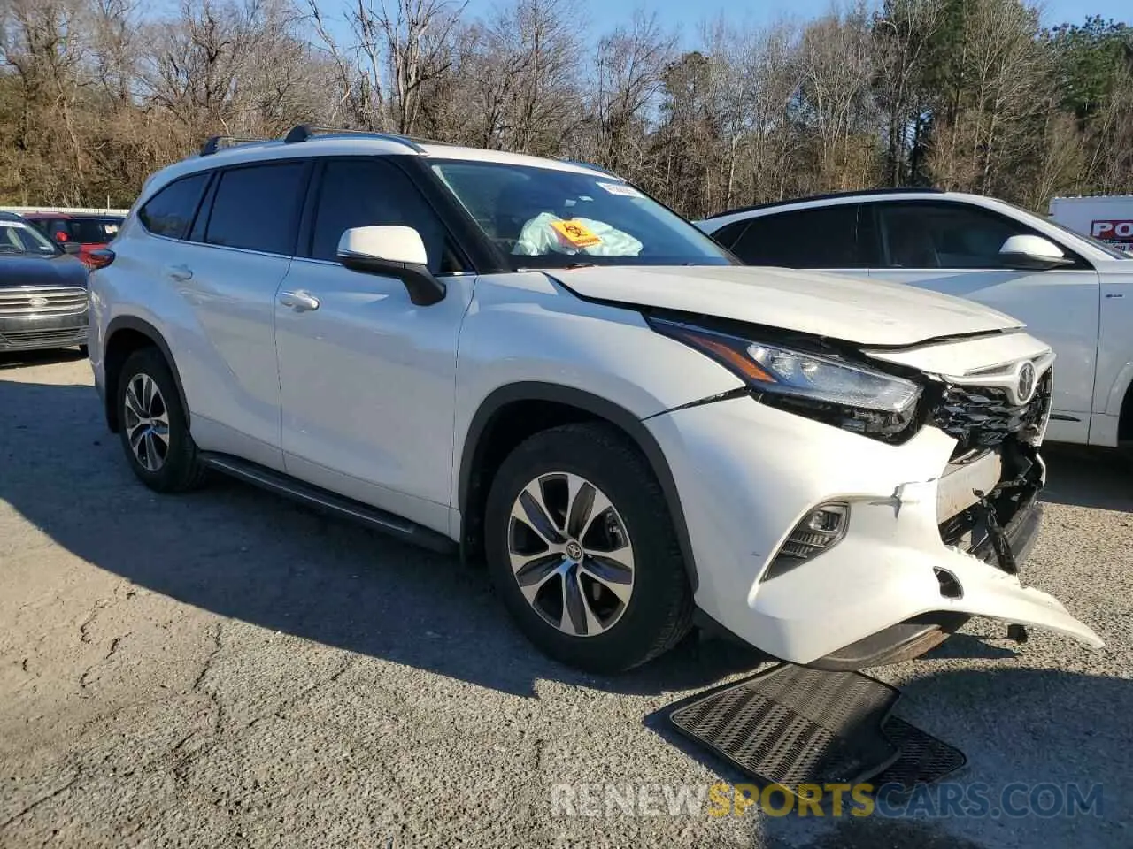 4 fotografías del automóvil dañado 5TDGZRAH1LS511571 TOYOTA HIGHLANDER 2020