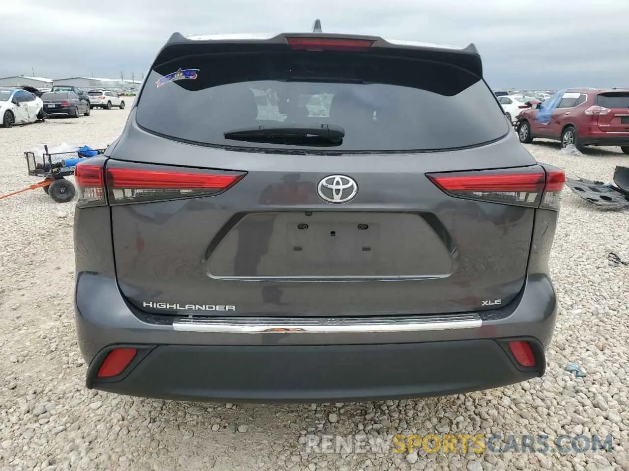 6 fotografías del automóvil dañado 5TDGZRAH2LS004257 TOYOTA HIGHLANDER 2020