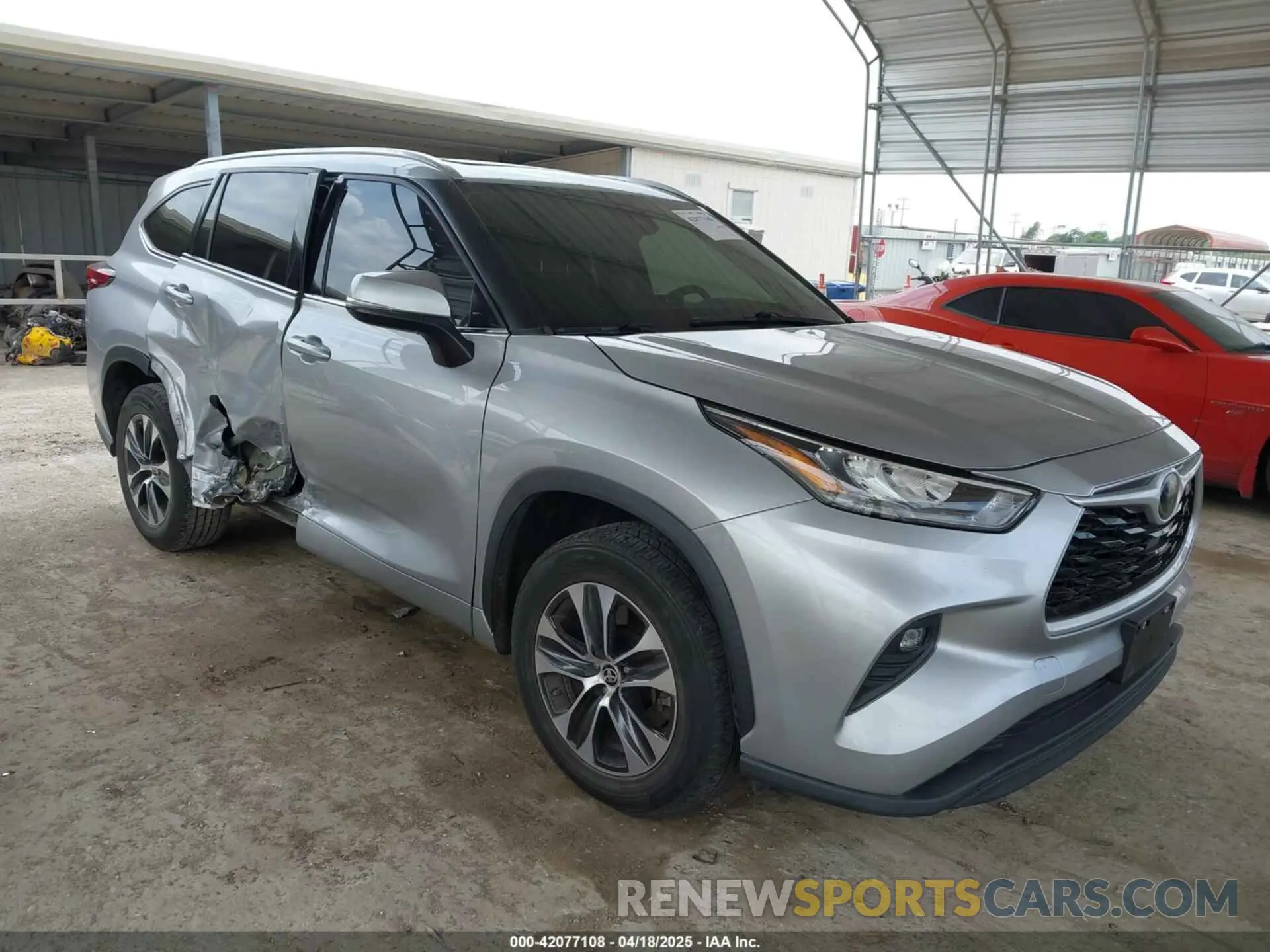 1 fotografías del automóvil dañado 5TDGZRAH2LS009331 TOYOTA HIGHLANDER 2020