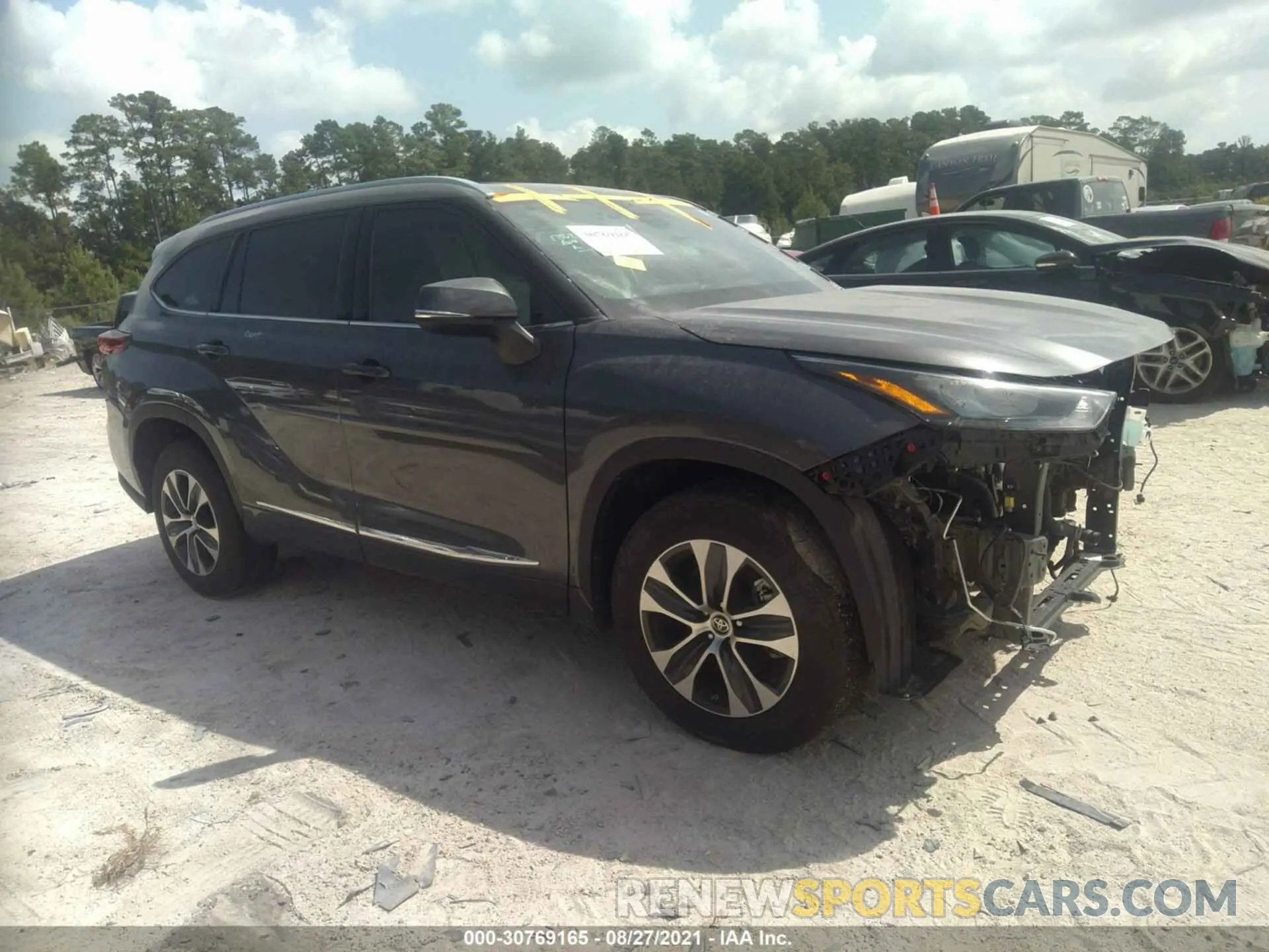 1 fotografías del automóvil dañado 5TDGZRAH2LS017056 TOYOTA HIGHLANDER 2020