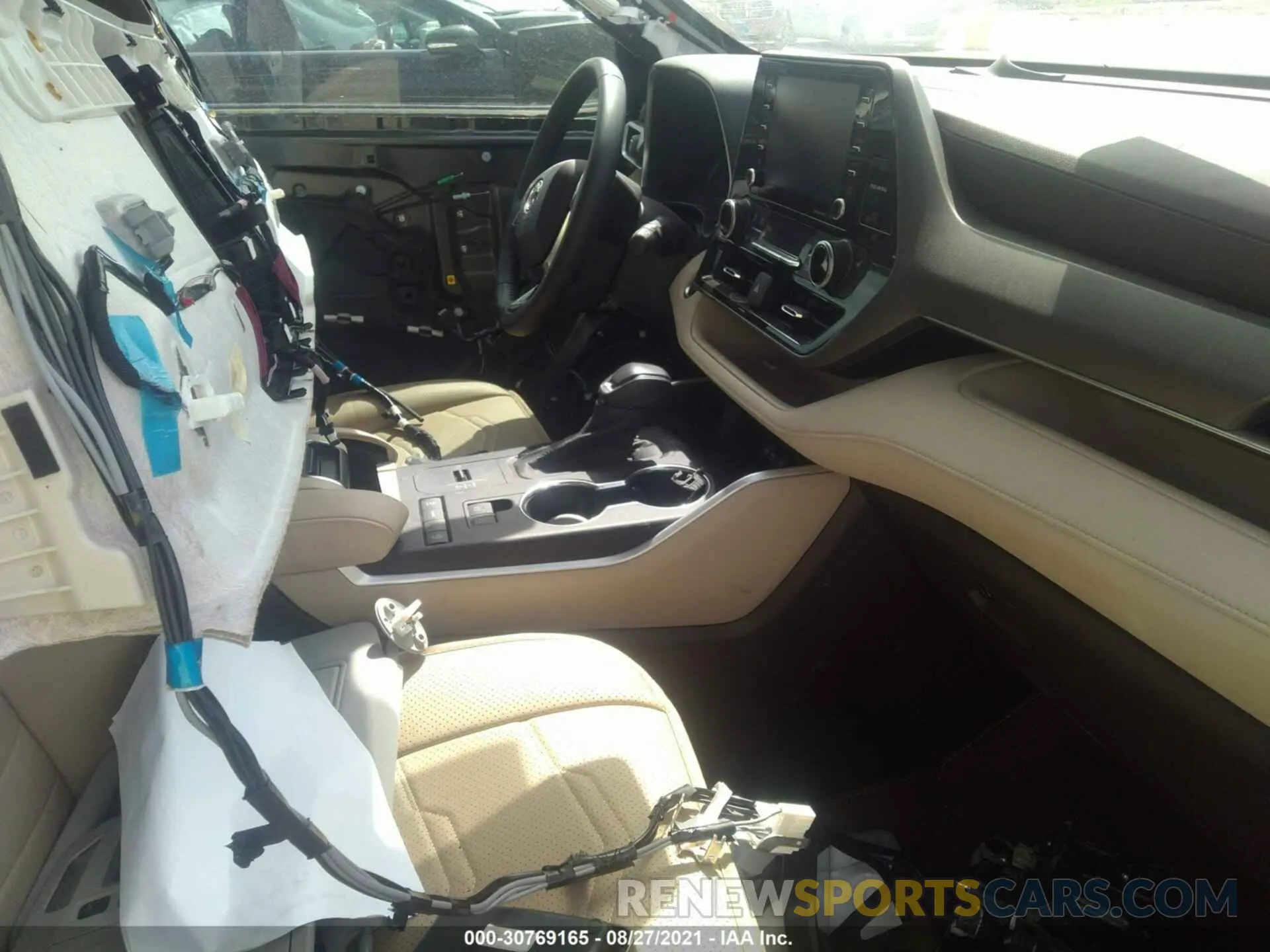 5 fotografías del automóvil dañado 5TDGZRAH2LS017056 TOYOTA HIGHLANDER 2020