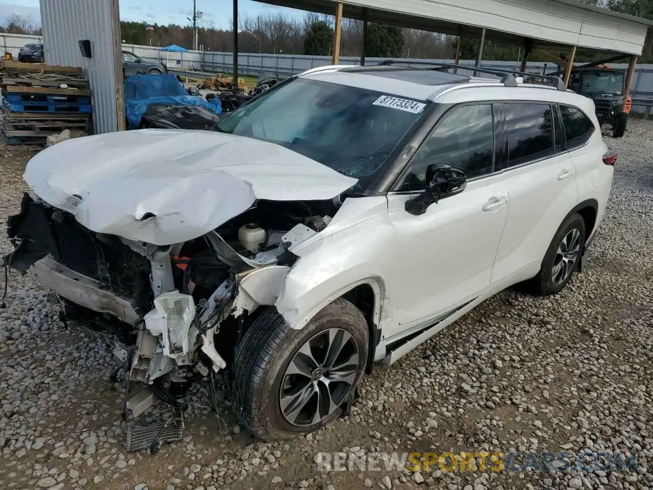 1 fotografías del automóvil dañado 5TDGZRAH2LS502880 TOYOTA HIGHLANDER 2020