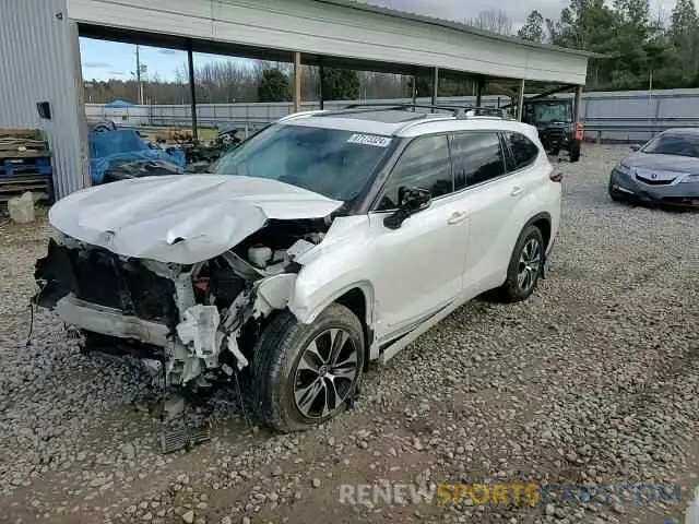 11 fotografías del automóvil dañado 5TDGZRAH2LS502880 TOYOTA HIGHLANDER 2020
