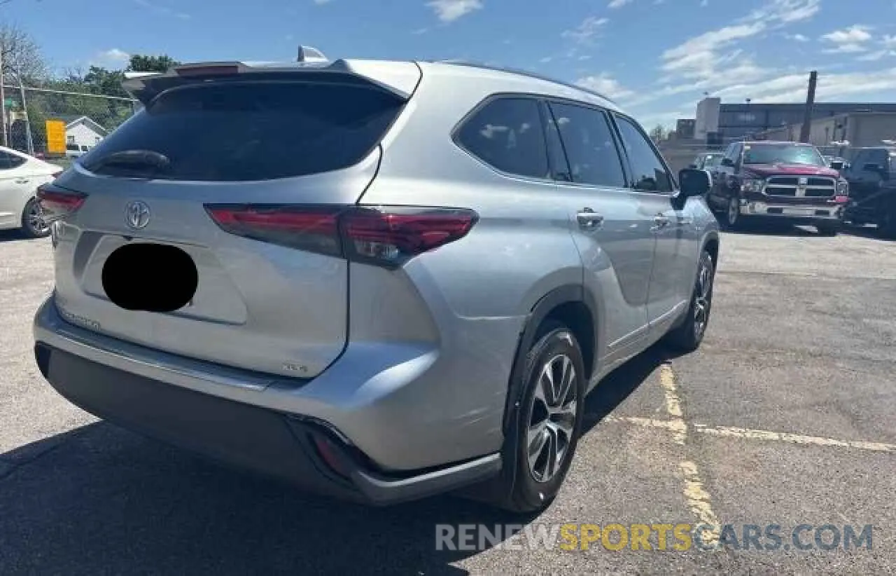 4 fotografías del automóvil dañado 5TDGZRAH2LS509392 TOYOTA HIGHLANDER 2020
