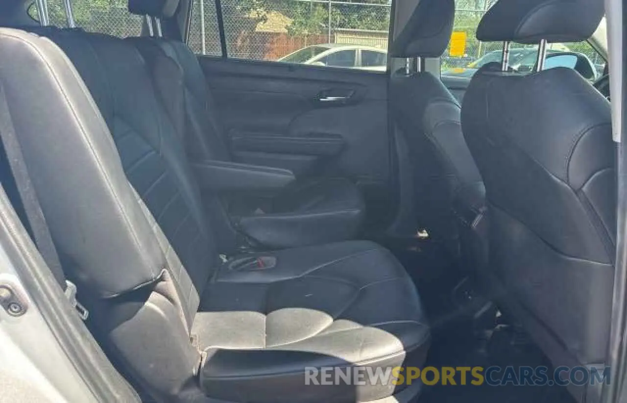 6 fotografías del automóvil dañado 5TDGZRAH2LS509392 TOYOTA HIGHLANDER 2020
