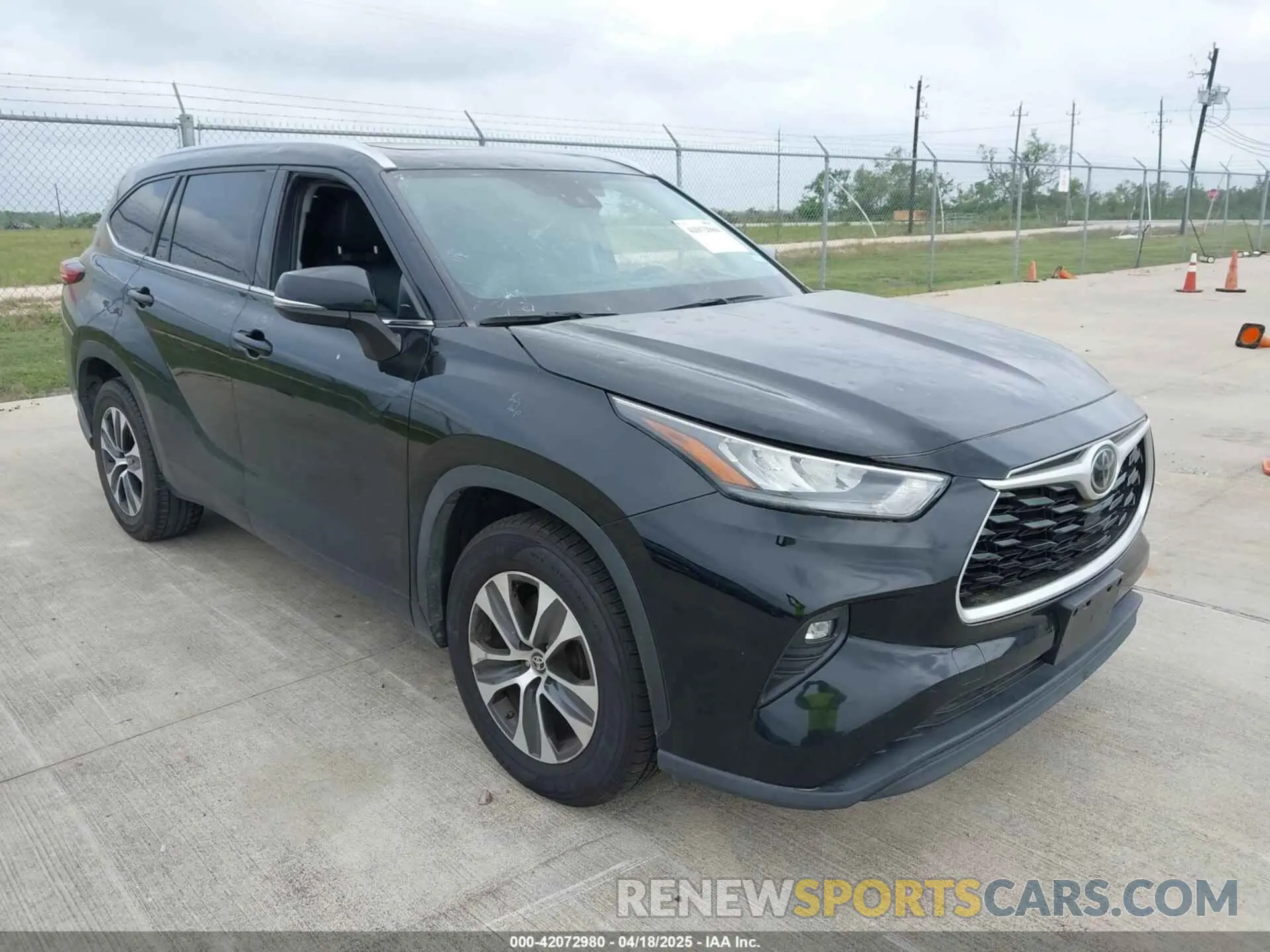 1 fotografías del automóvil dañado 5TDGZRAH3LS504430 TOYOTA HIGHLANDER 2020
