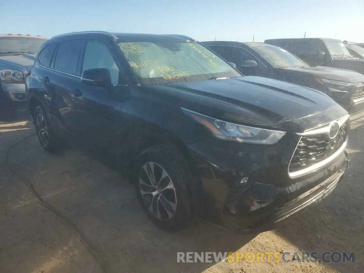 4 fotografías del automóvil dañado 5TDGZRAH3LS512656 TOYOTA HIGHLANDER 2020